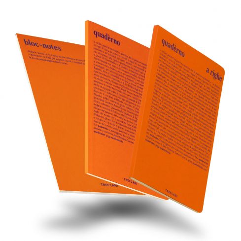 Set Bloc-Notes, quaderno a fogli bianchi e quaderno a righe Arancio/Viola