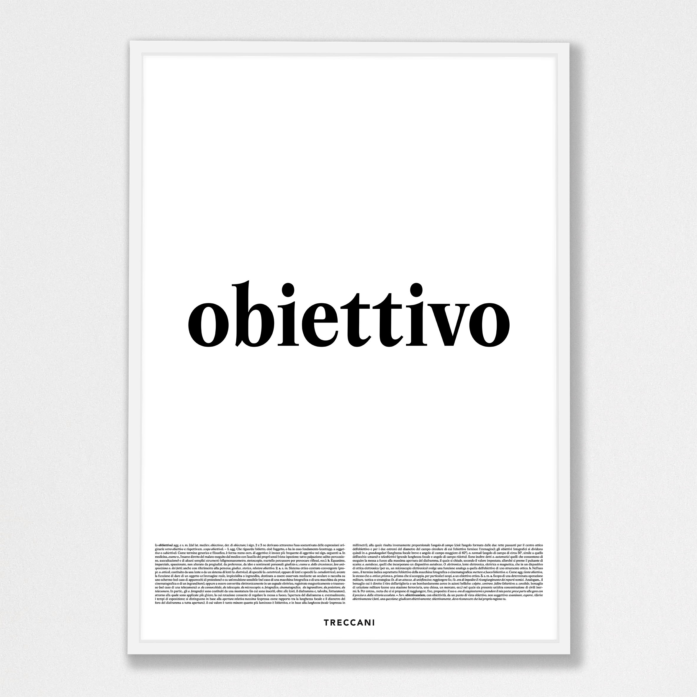 Obiettivo 50x70 cornice bianca Poster – Obiettivo - immagine 1