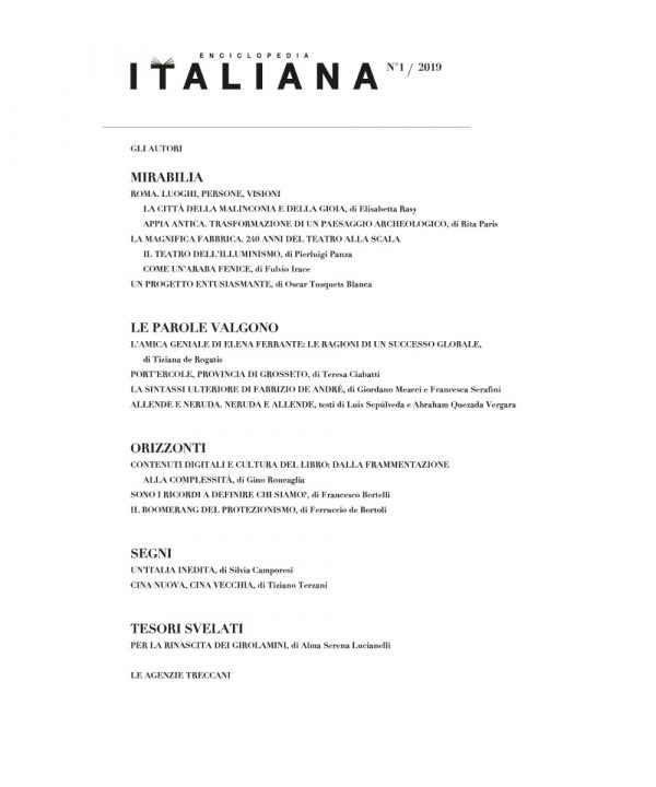 Rivista «Enciclopedia Italiana», n. 1/2019 - immagine 2