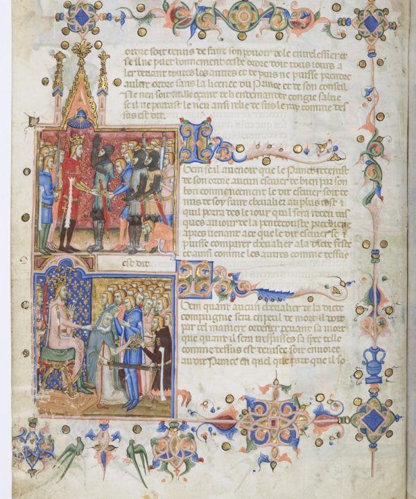 Le regole della cavalleria. Statuti dell’Ordine del Santo Spirito dal Giusto Desiderio. Paris, Bibliothèque nationale de France, ms. Français 4274 - immagine 6
