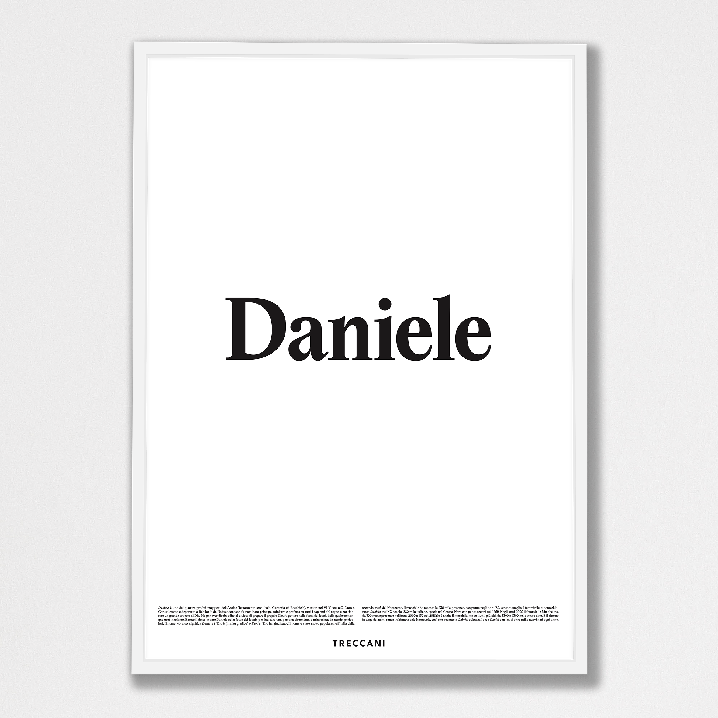Daniele 50x70 bianco Poster - Daniele - immagine 1