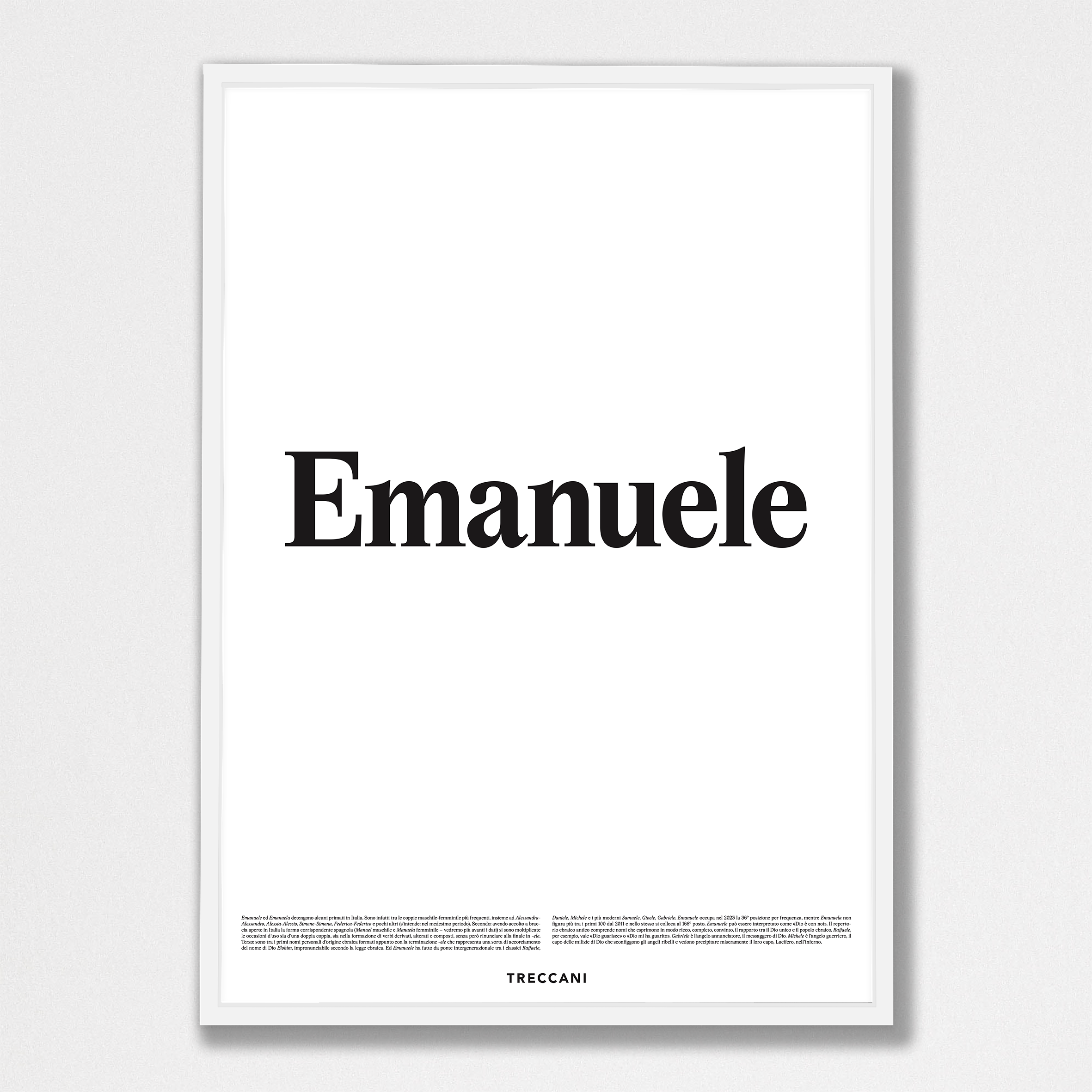 Emanuele 50x70 bianco Poster - Emanuele - immagine 1