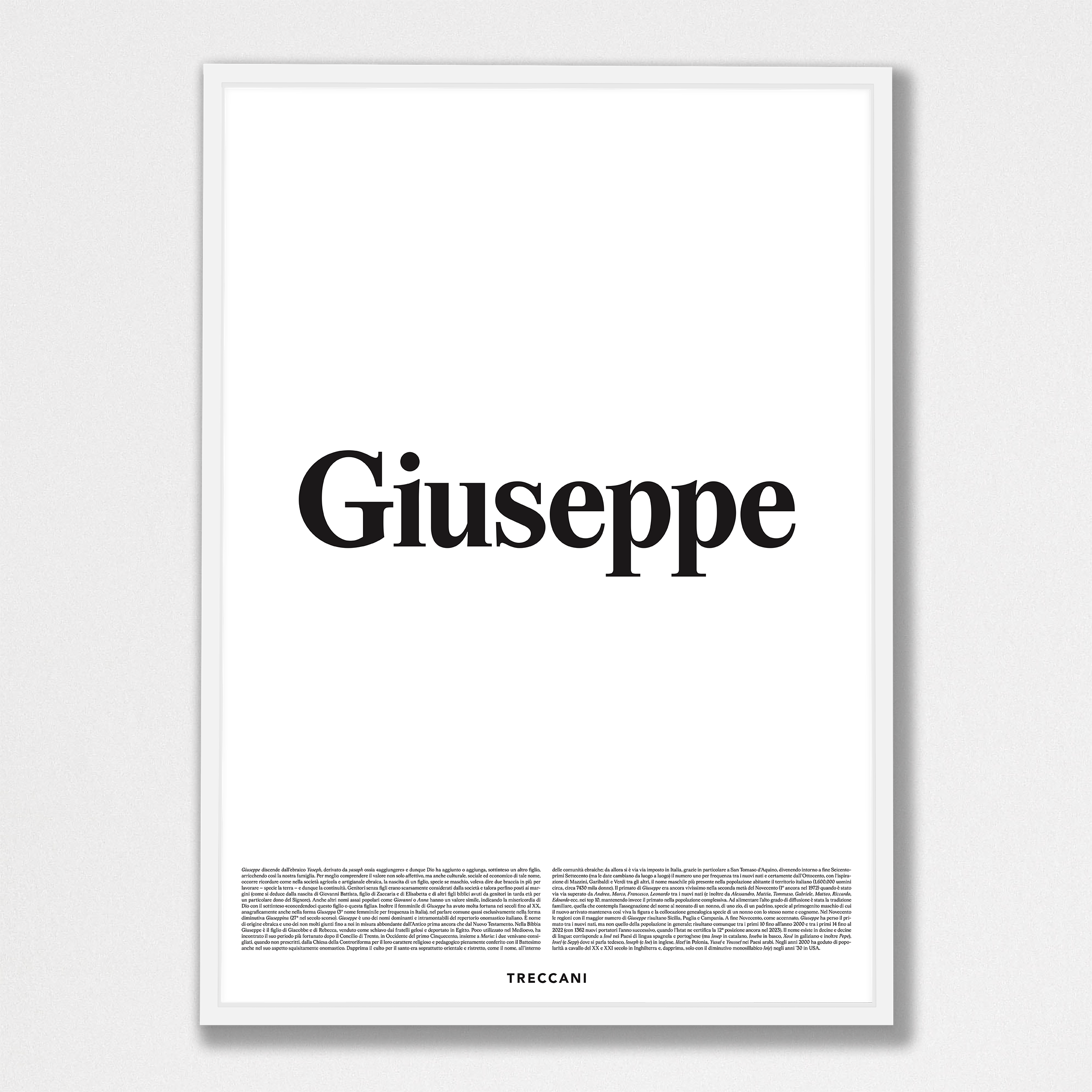 Giuseppe 50x70 bianco Poster - Giuseppe - immagine 1