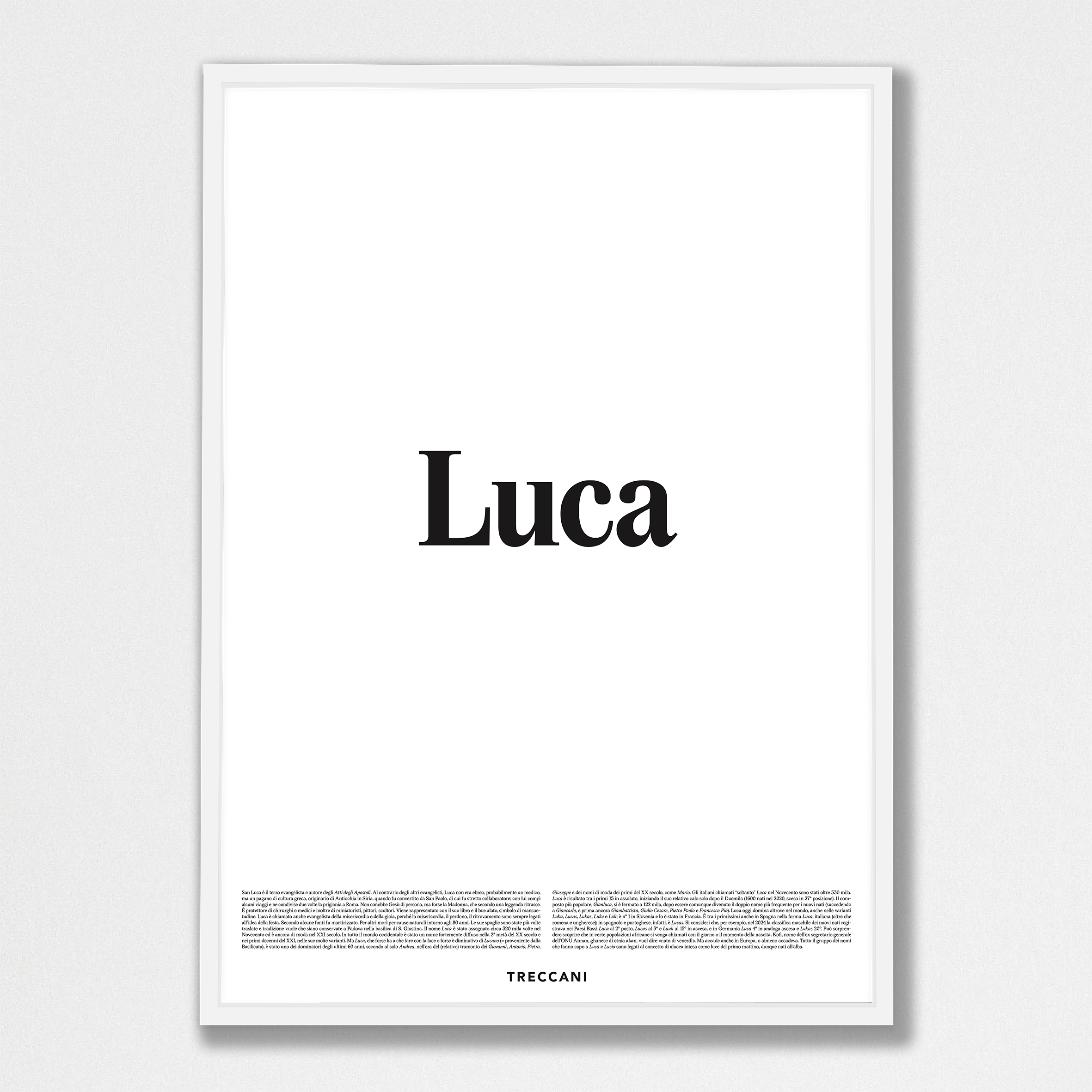 Luca 50x70 bianco Poster - Luca - immagine 1