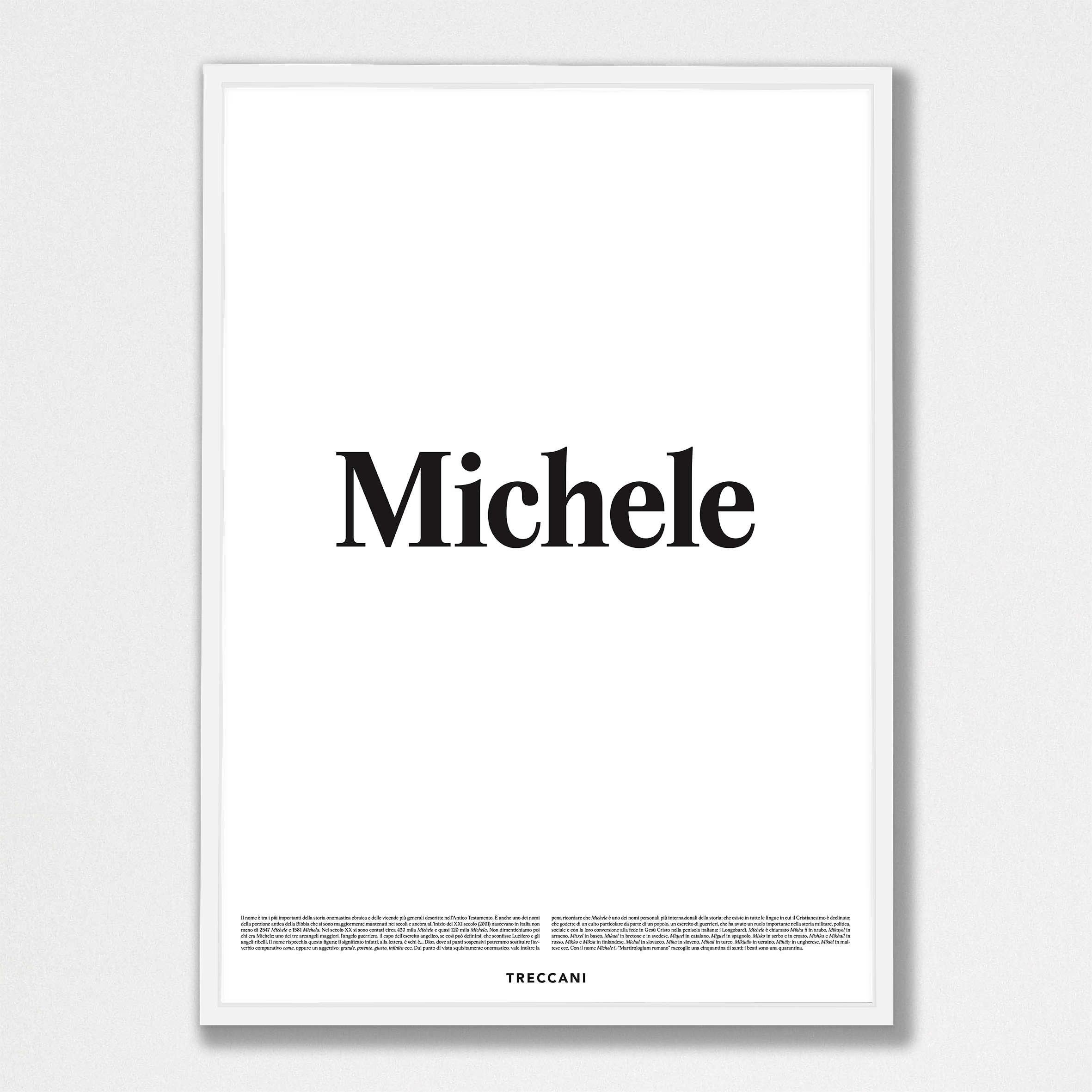 Michele 50x70 bianco Poster - Michele - immagine 1