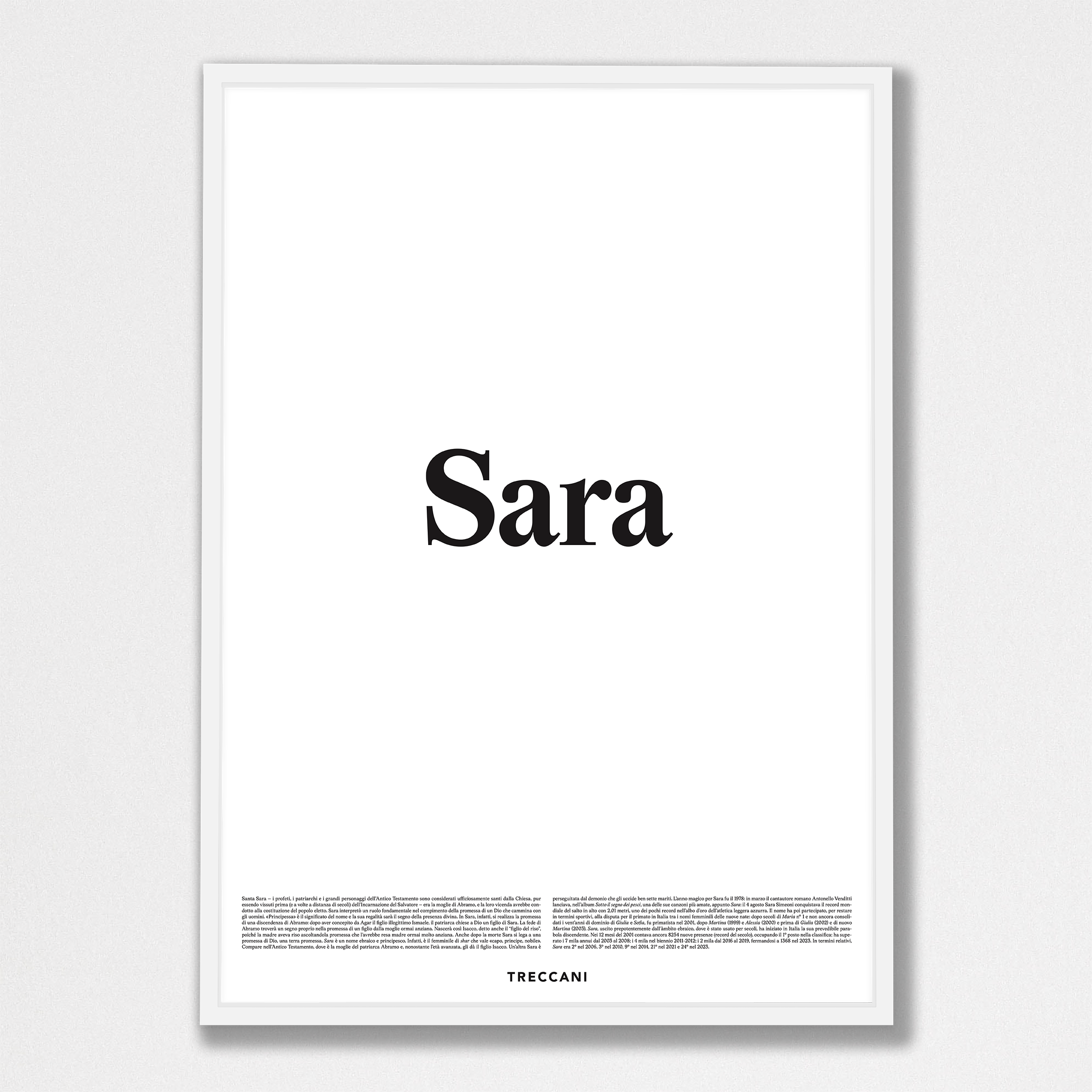 Sara 50x70 bianco Poster - Sara - immagine 1