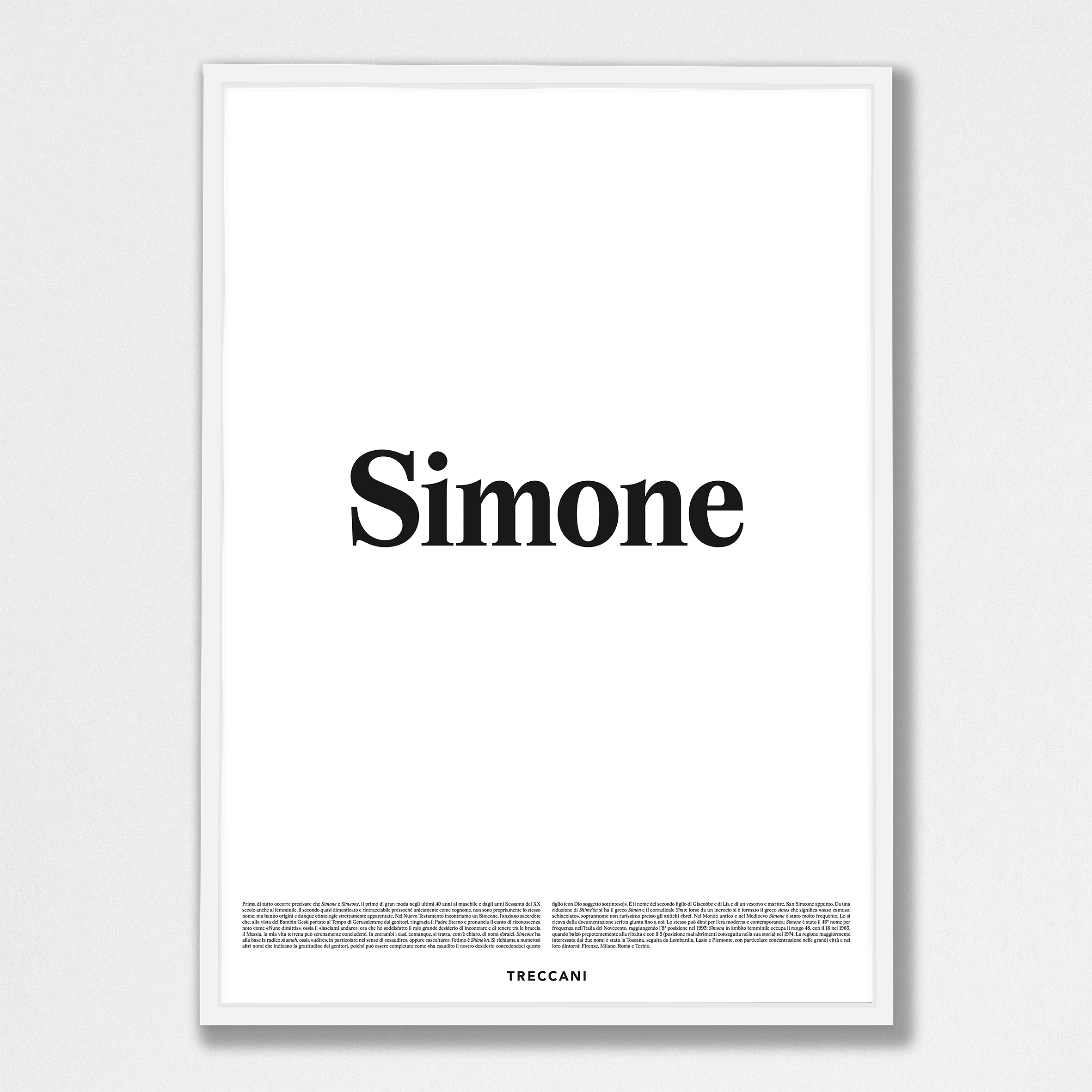 Simone 50x70 bianco Poster - Simone - immagine 1