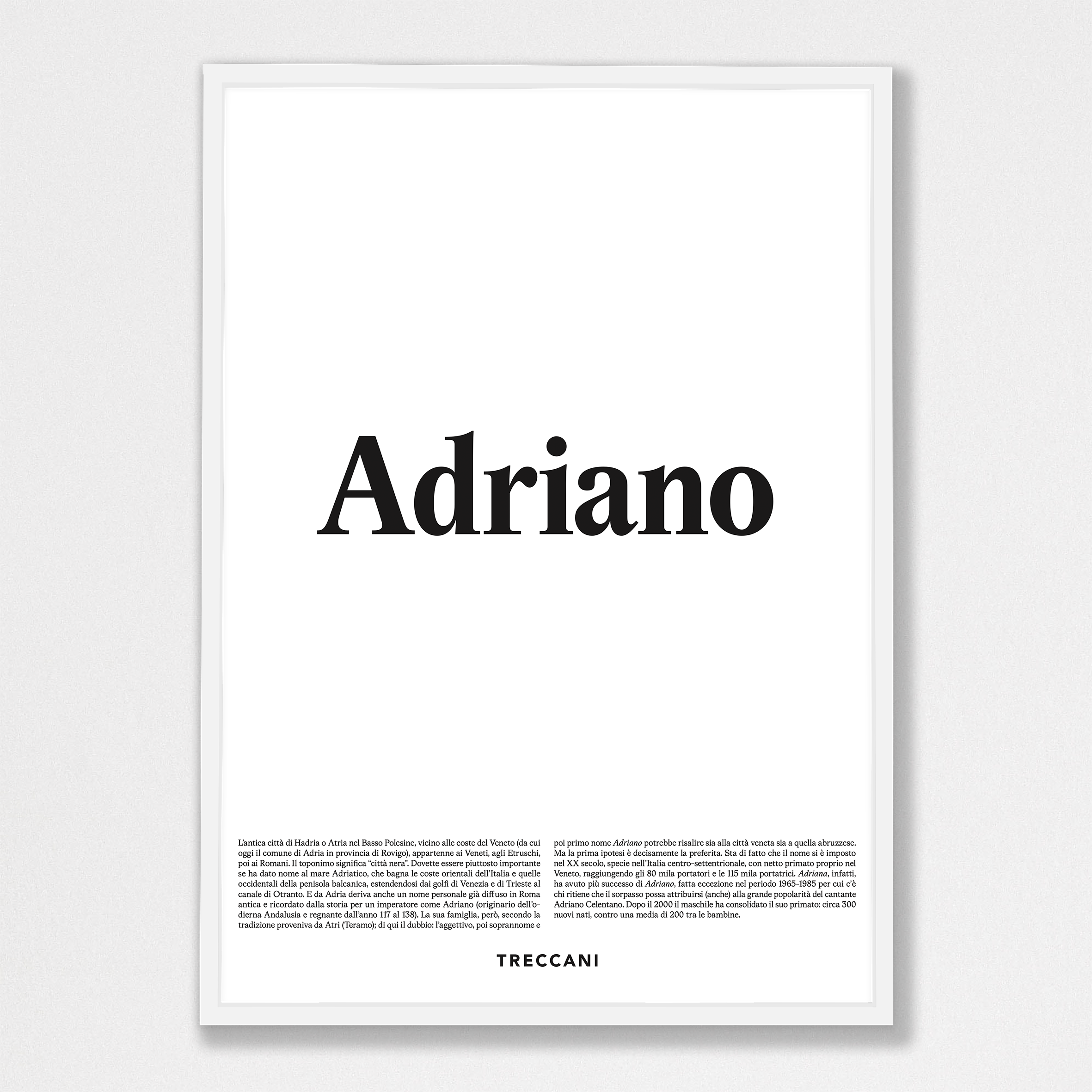Adriano 50x70 bianco Poster - Adriano - immagine 1