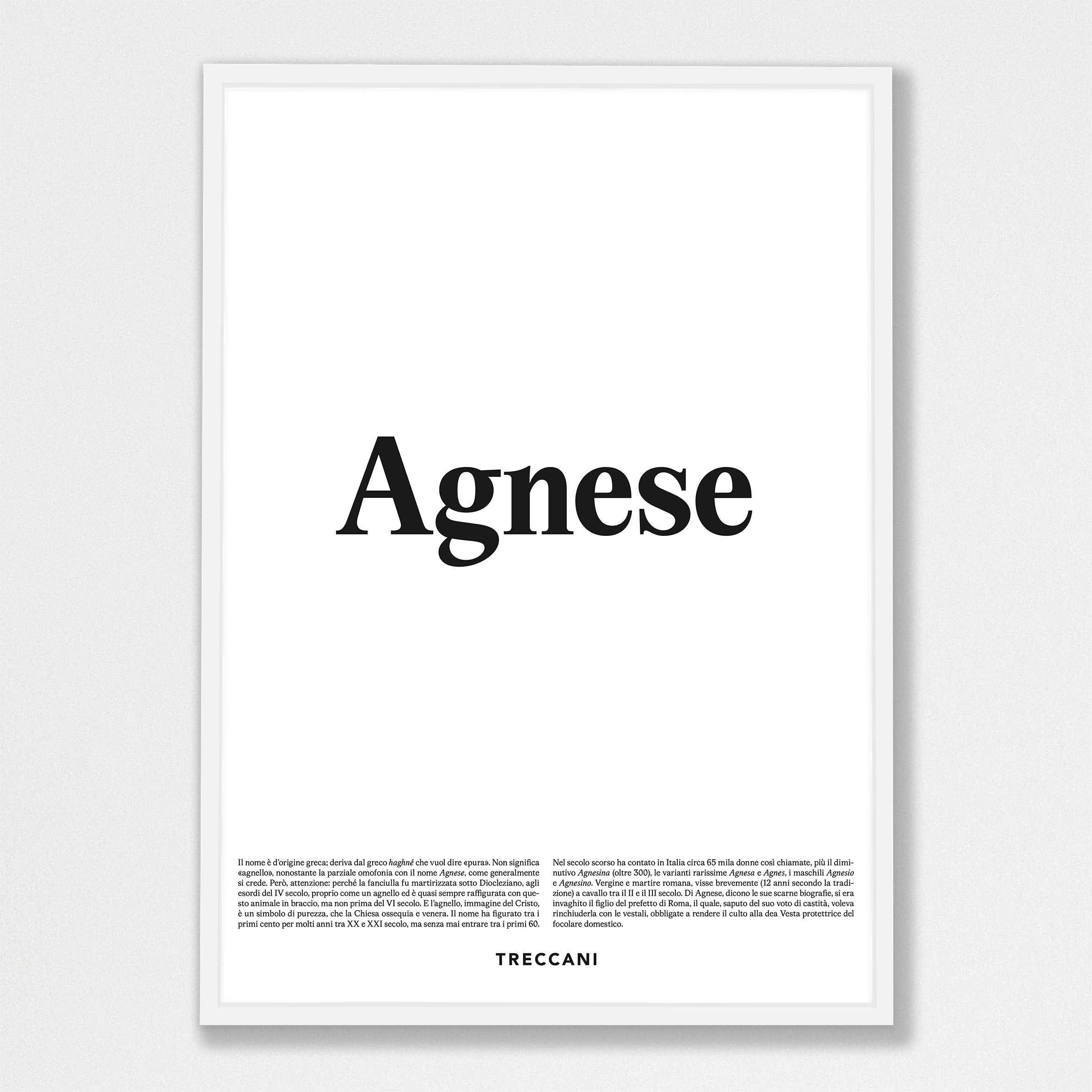 Agnese 50x70 bianco Poster - Agnese - immagine 1