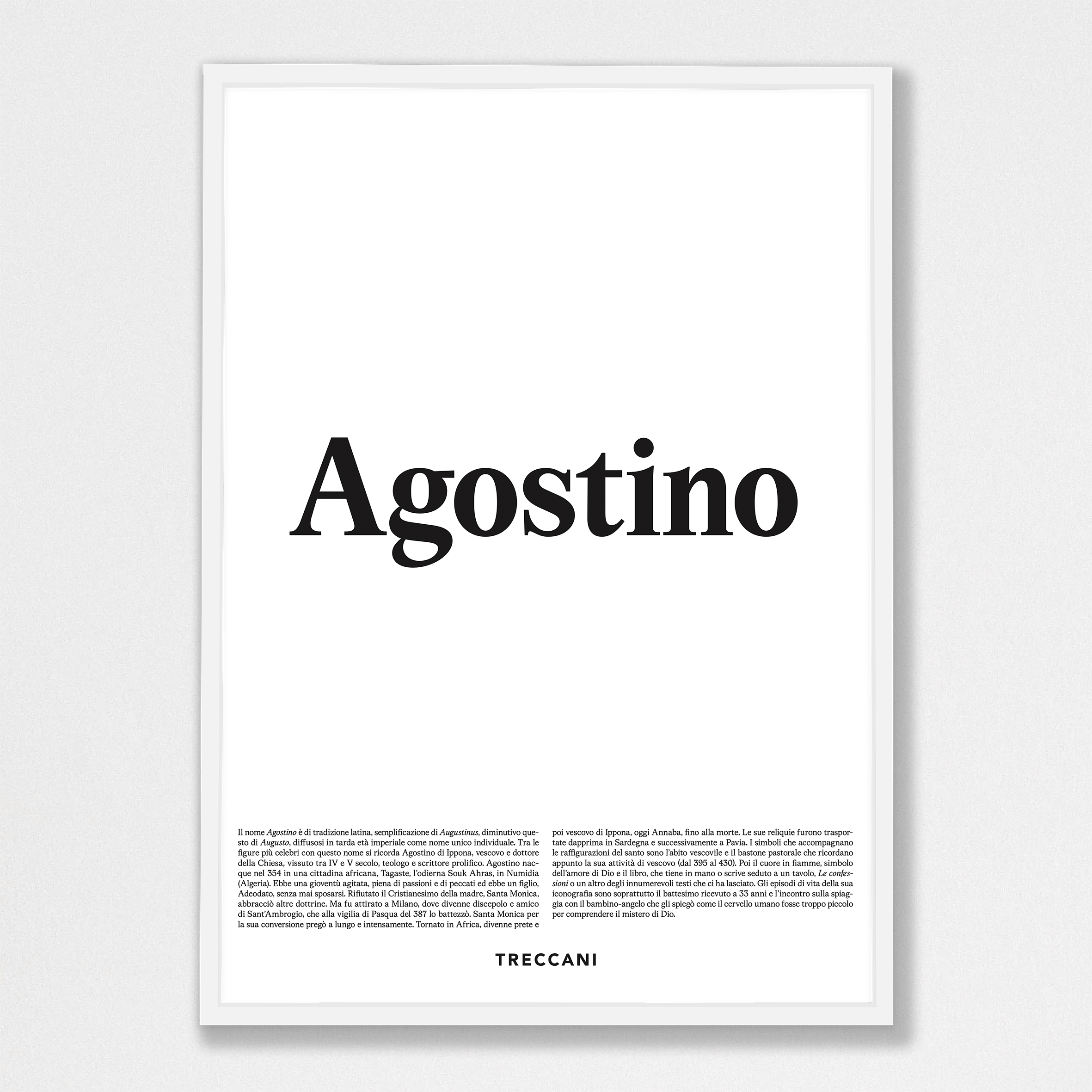 Agostinno 50x70 bianco Poster - Agostino - immagine 1