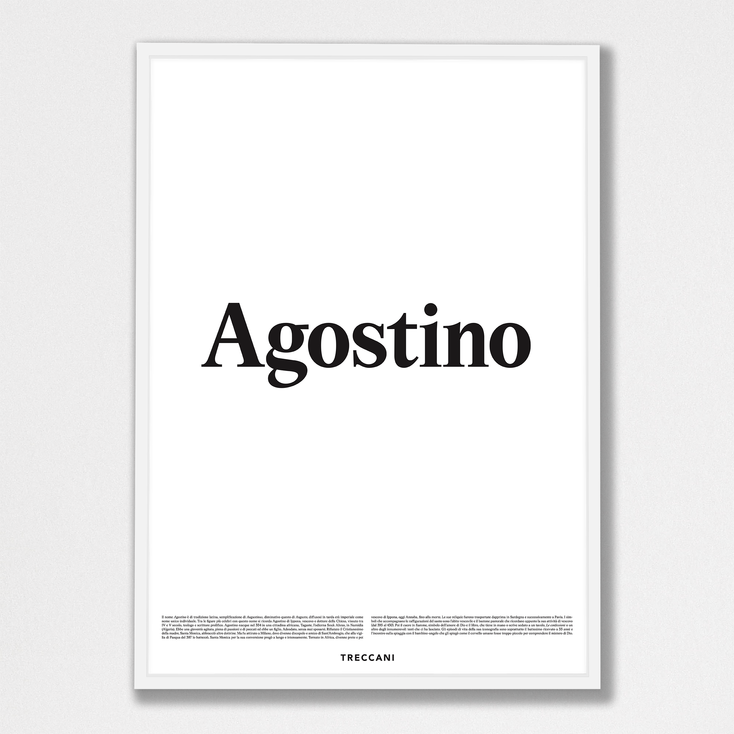 Agostino 50x70 bianco Poster - Agostino - immagine 1