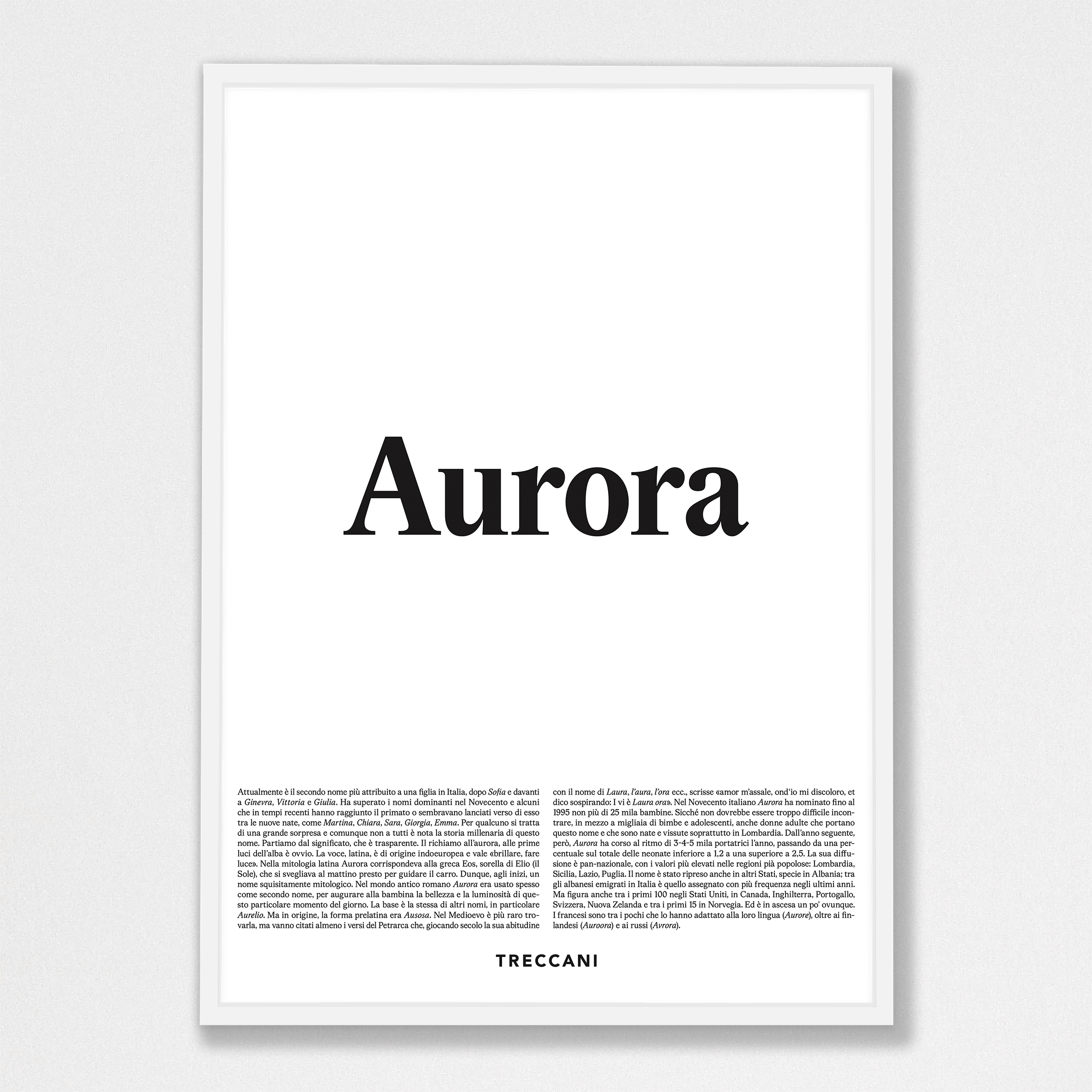 Aurora 50x70 bianco Poster - Aurora - immagine 1