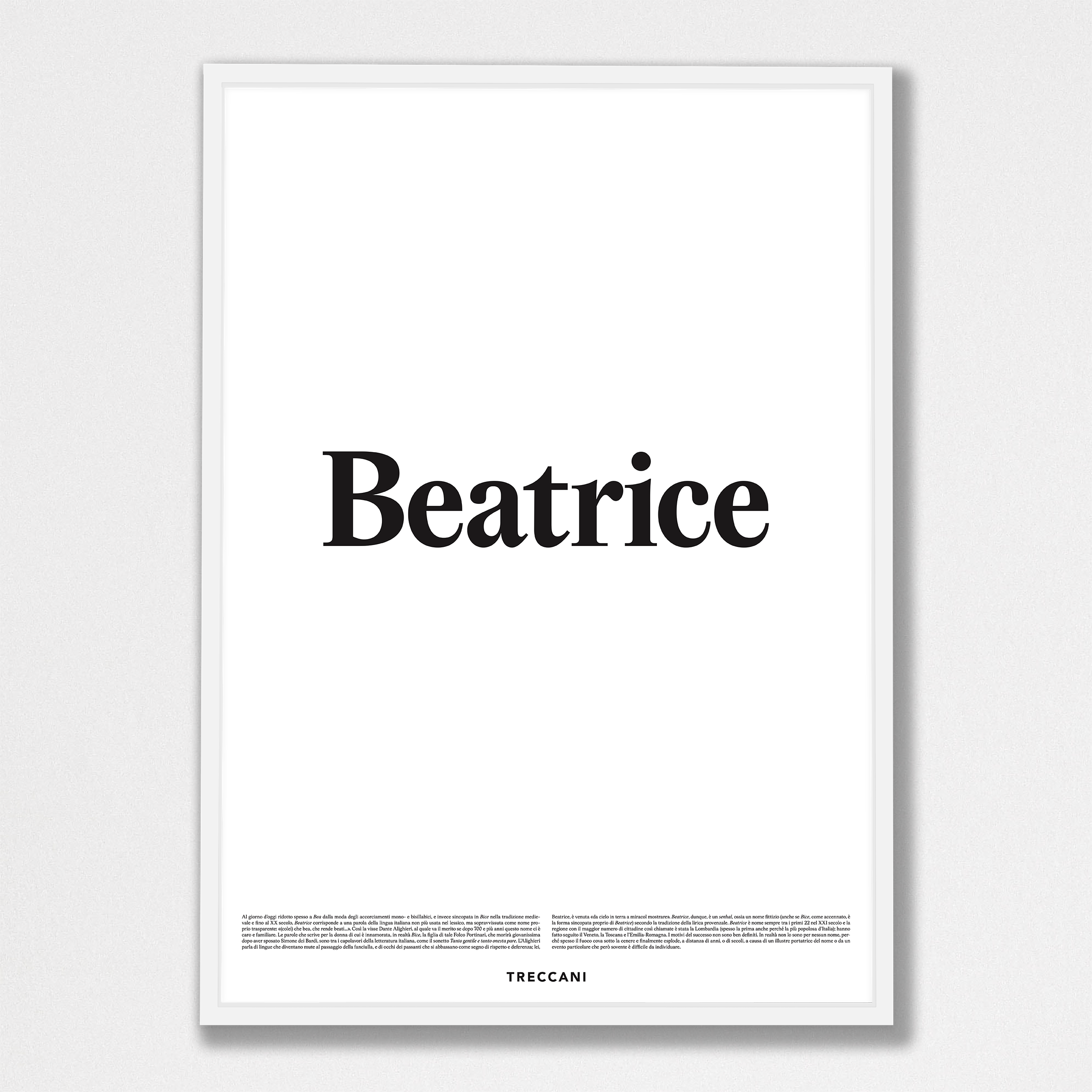 Beatrice 50x70 bianco Poster - Beatrice - immagine 1