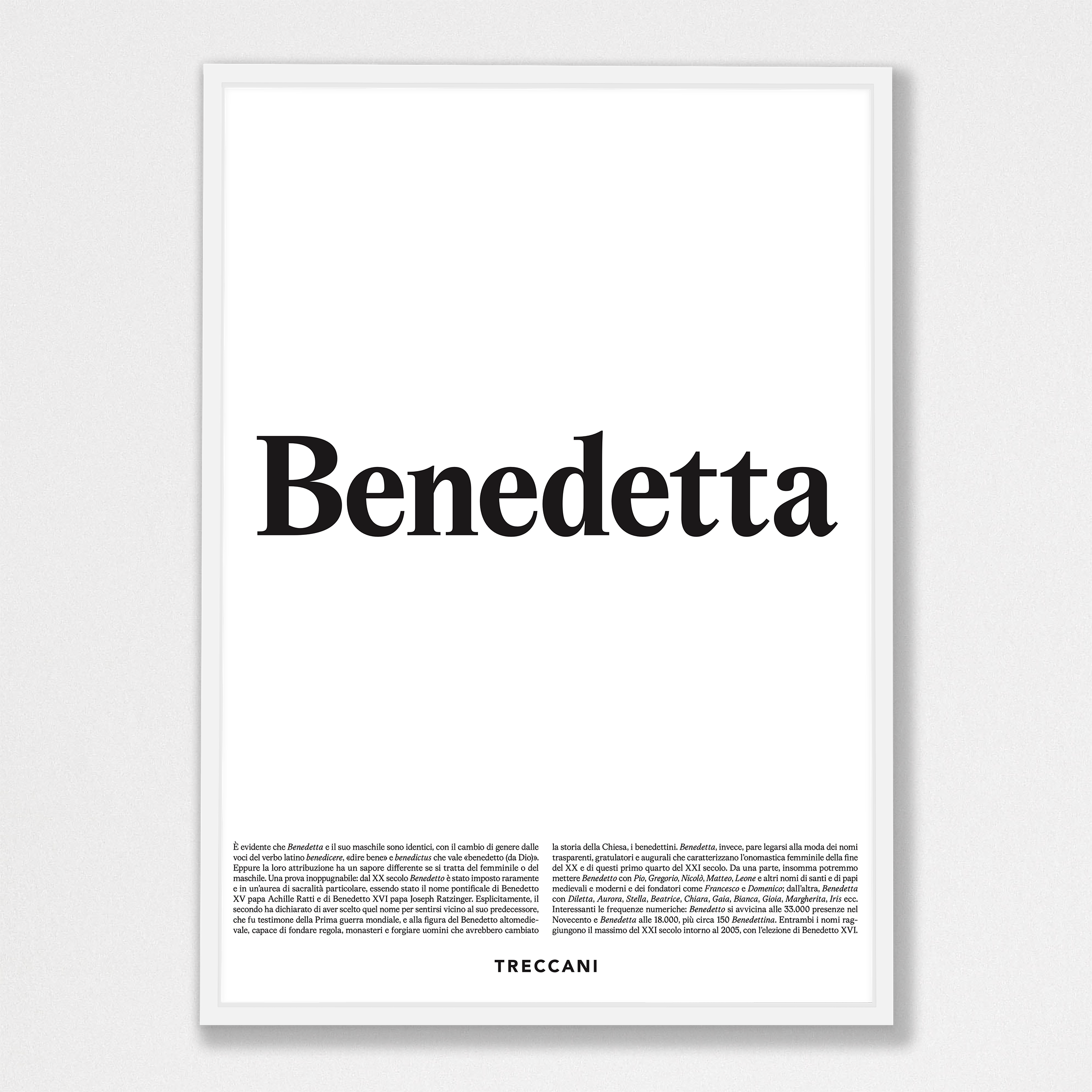 Benedetta 30x40 cornice bianca Poster - Benedetta - immagine 1