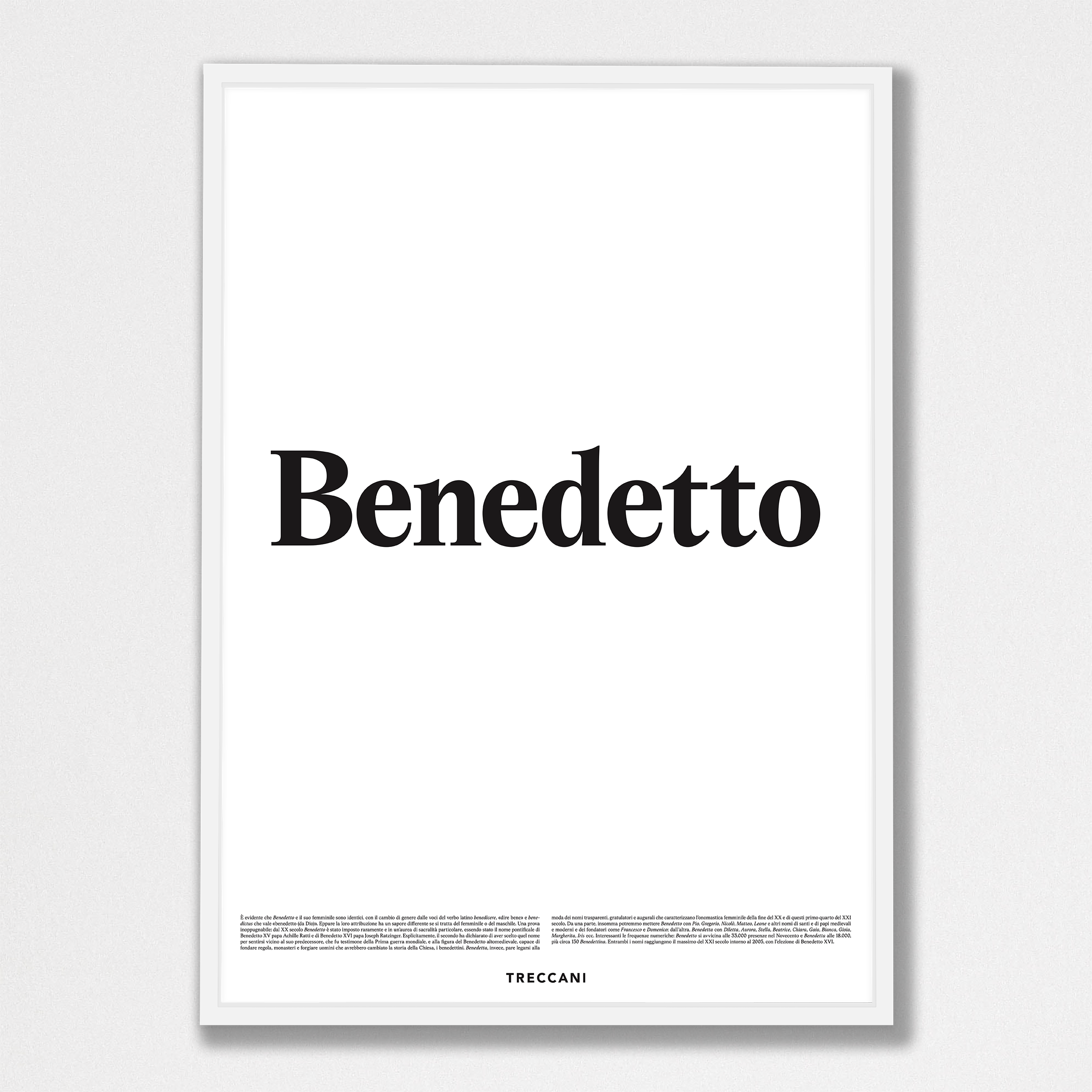 Benedetto 50x70 bianco Poster - Benedetto - immagine 1
