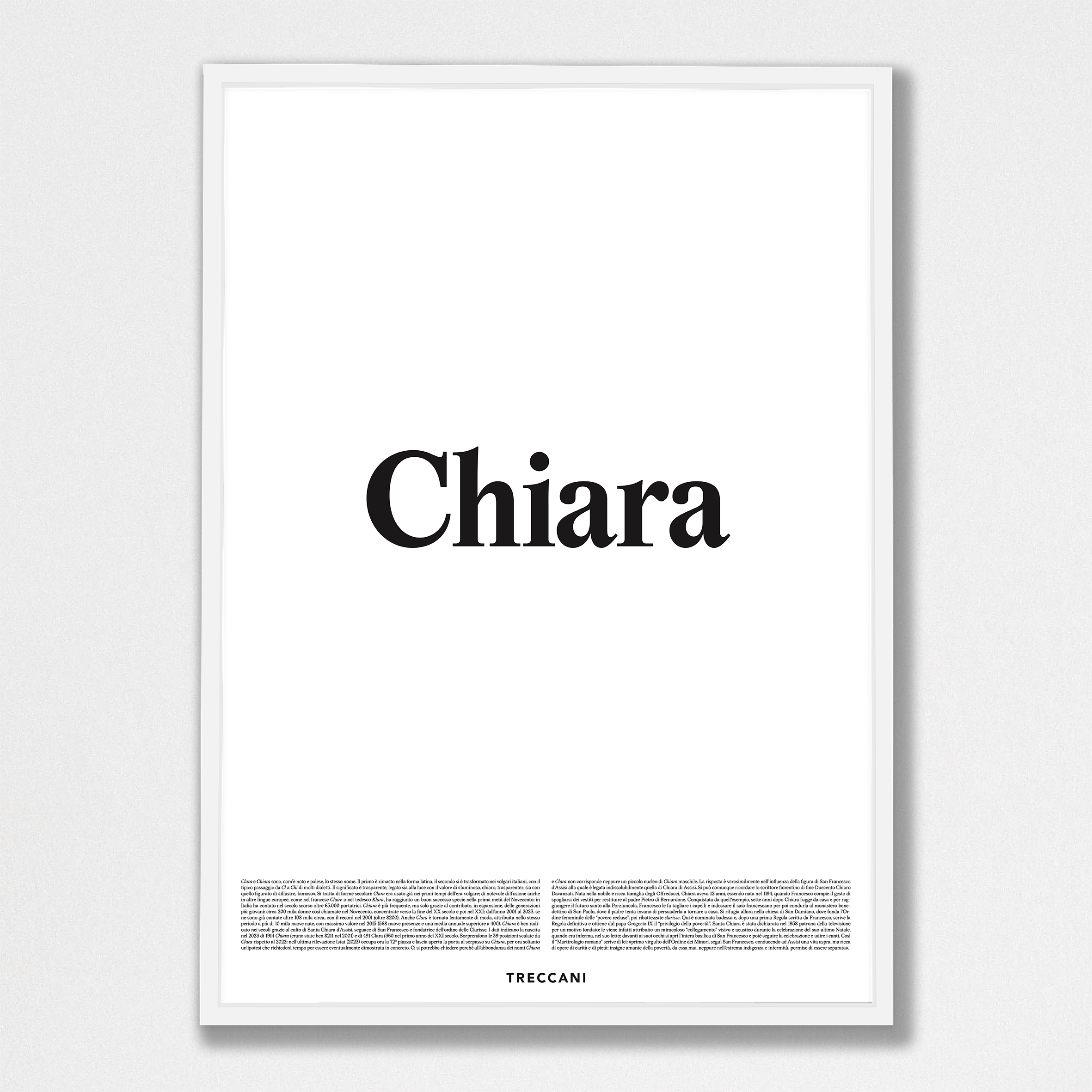 Chiara 50x70 bianco Poster - Chiara - immagine 1