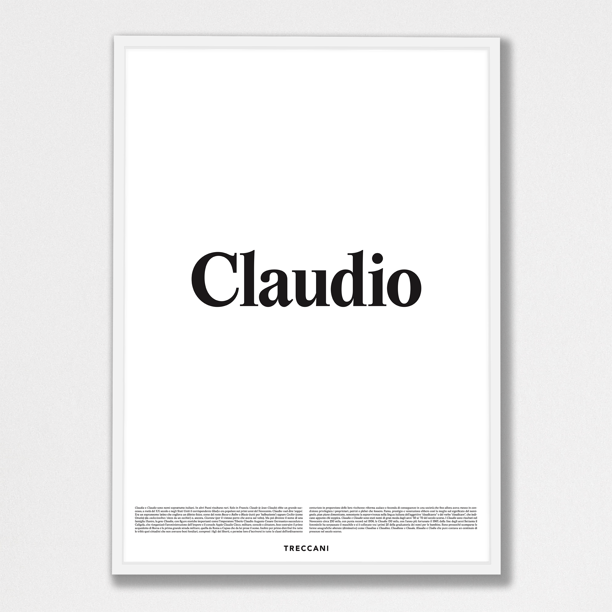 Claudio 50x70 bianco Poster - Claudio - immagine 1