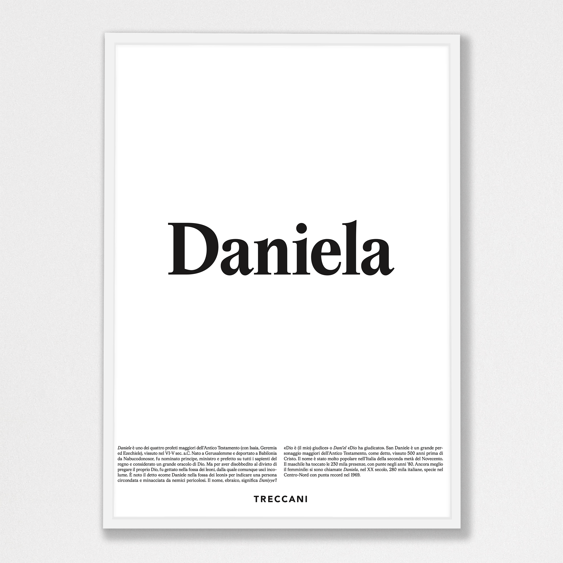 Daniela 50x70 bianco Poster - Daniela - immagine 1