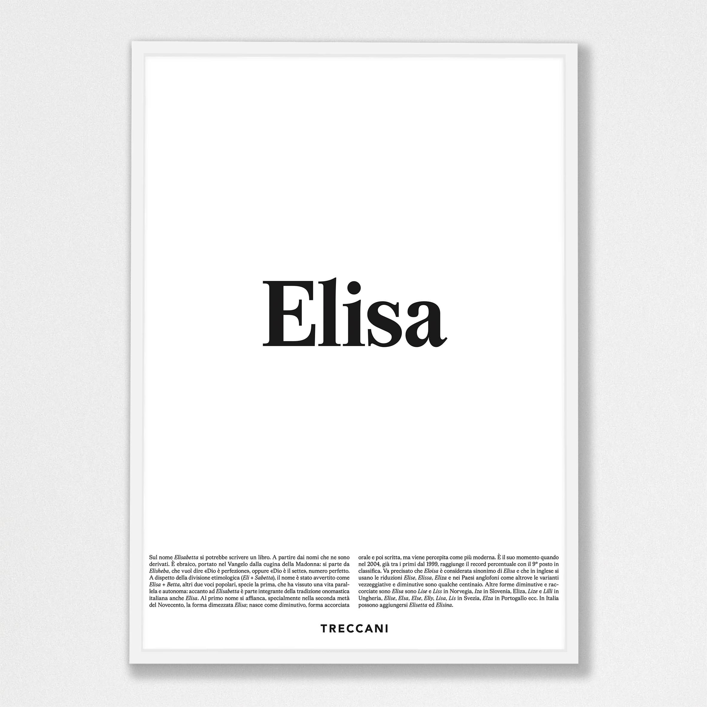 Elisa 50x70 bianco Poster - Elisa - immagine 1