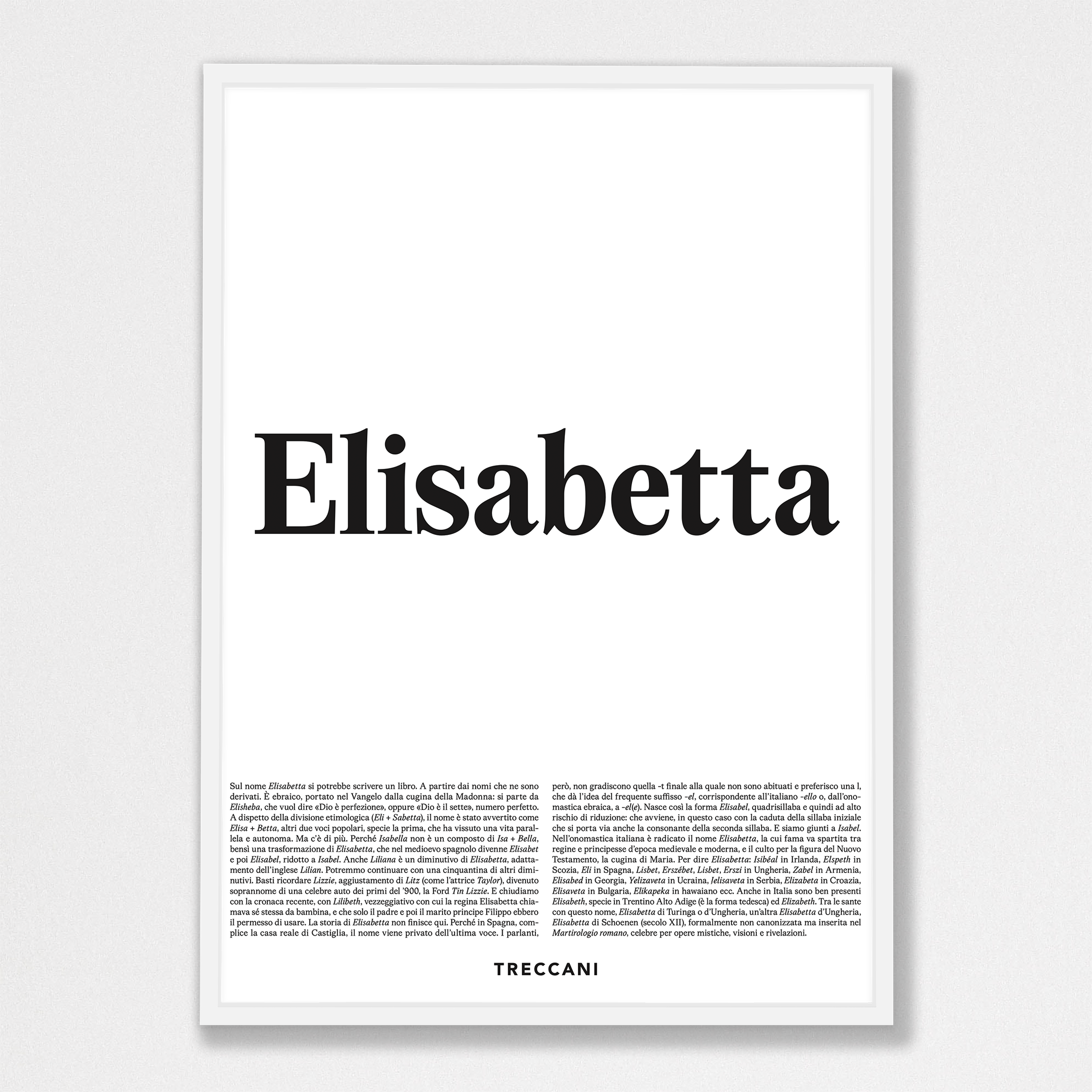 Elisabetta 50x70. bianco Poster - Elisabetta - immagine 1