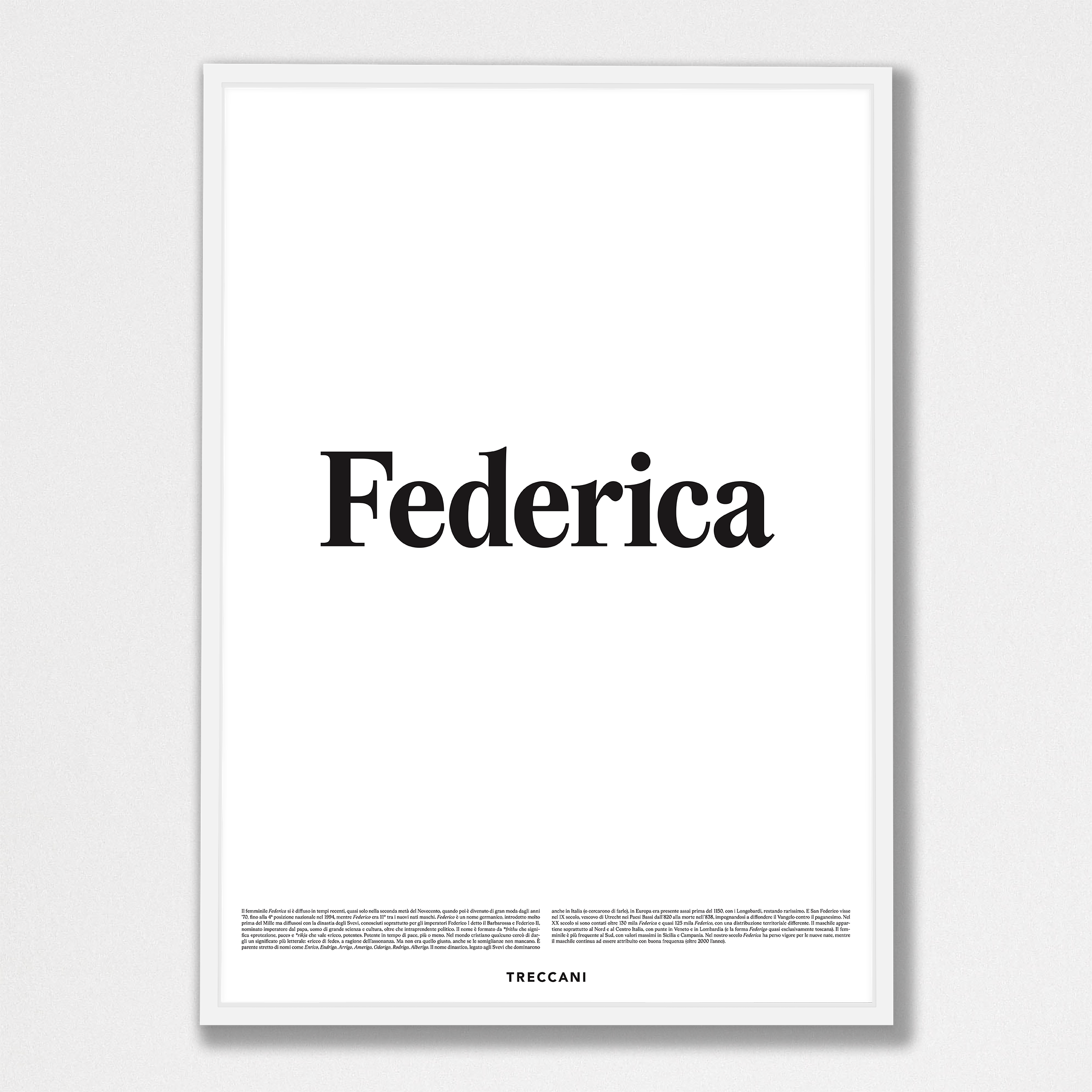 Federica 50x70 bianco Poster - Federica - immagine 1