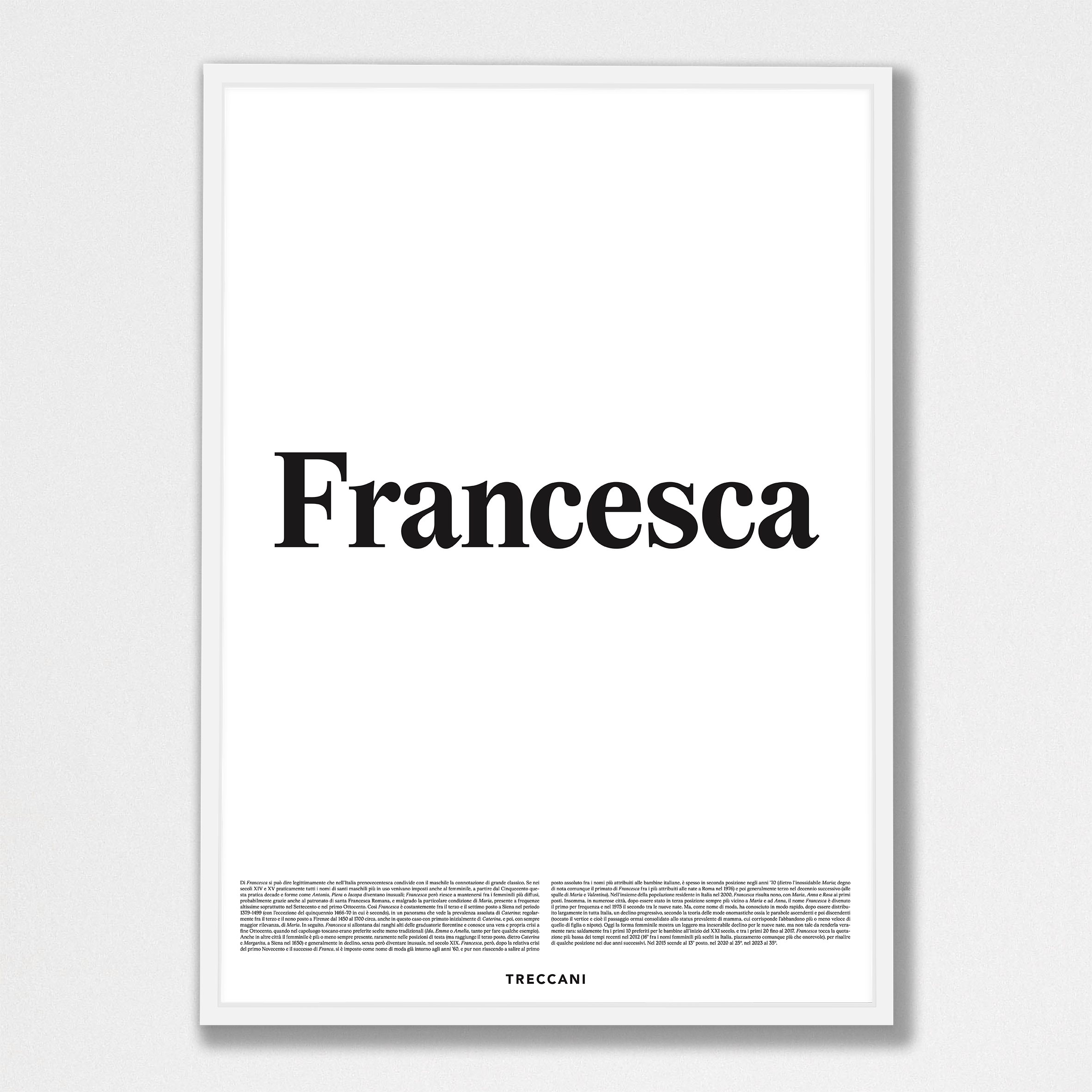 Francesca 50x70 bianco Poster - Francesca - immagine 1