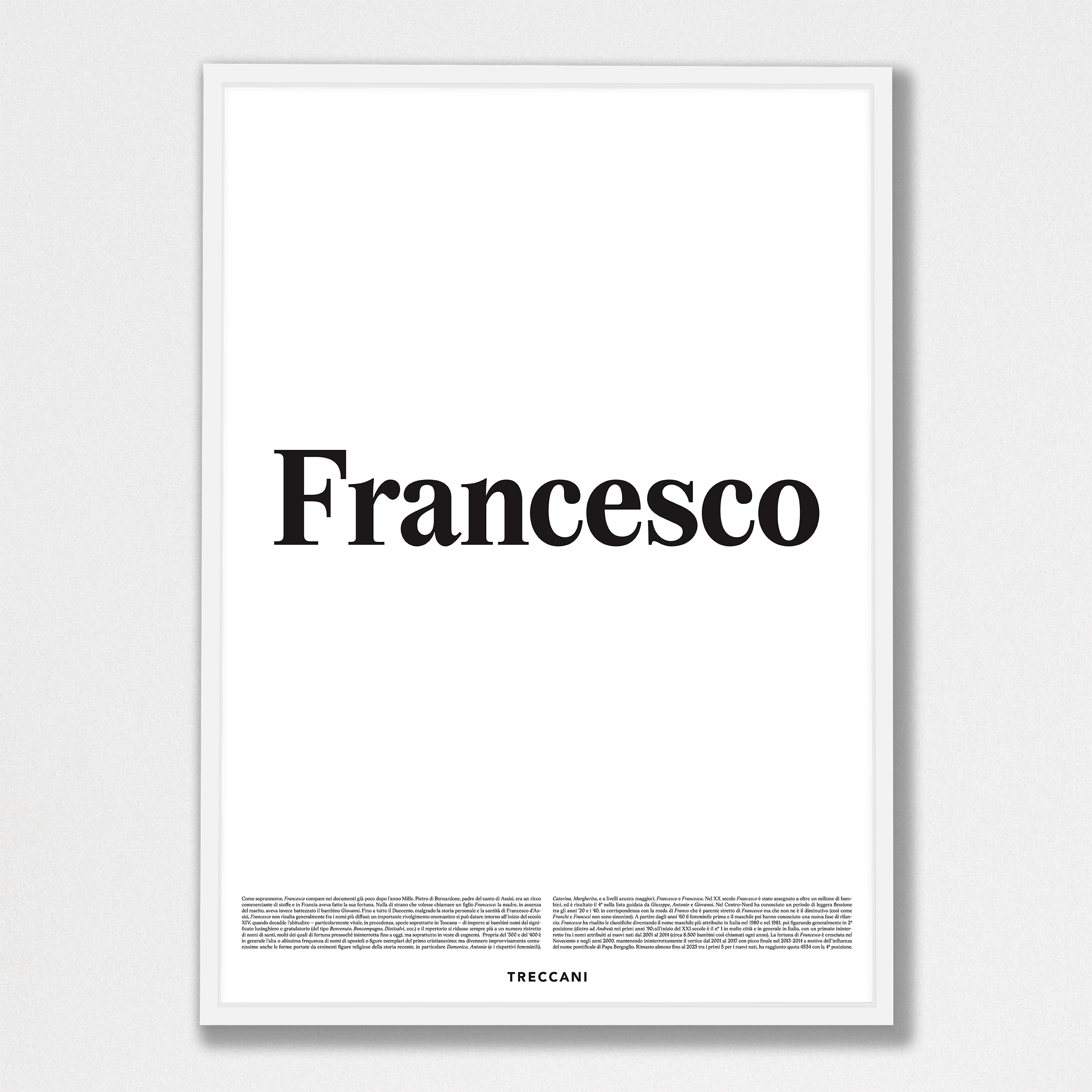 Francesco 50x70 bianco Poster - Francesco - immagine 1