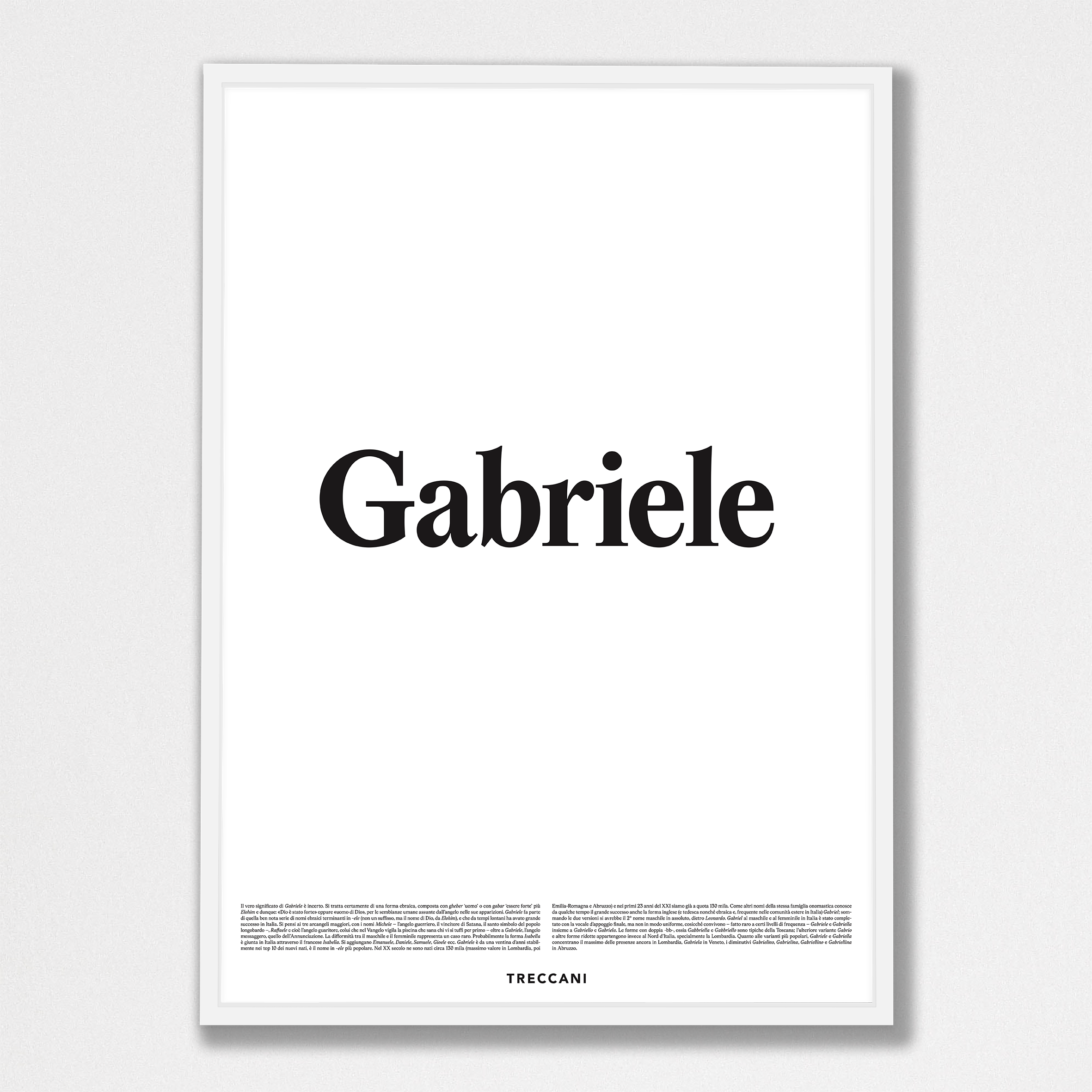 Gab 50x70 bianco Poster - Gabriele - immagine 1