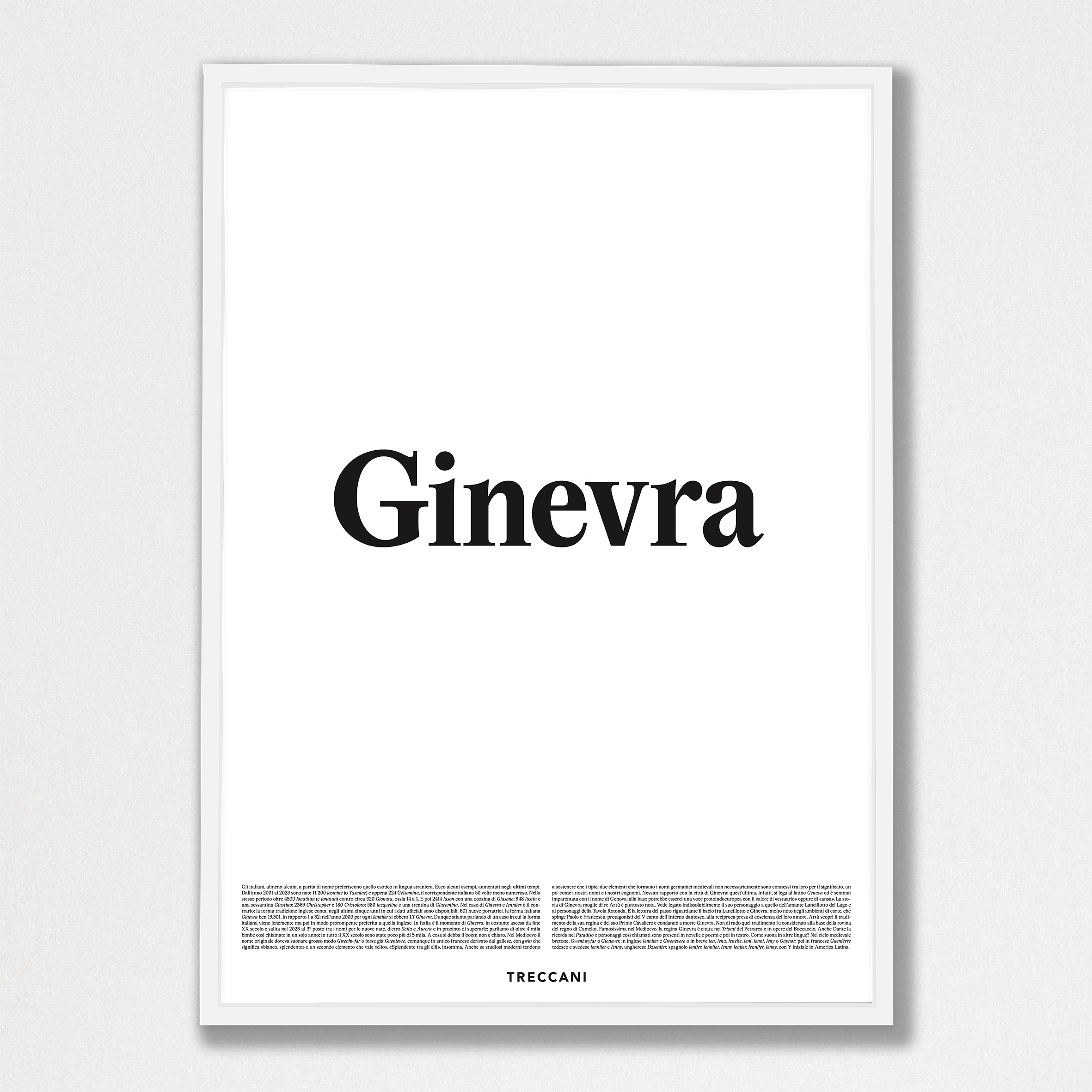 Ginevra 50x70 bianco Poster - Ginevra - immagine 1
