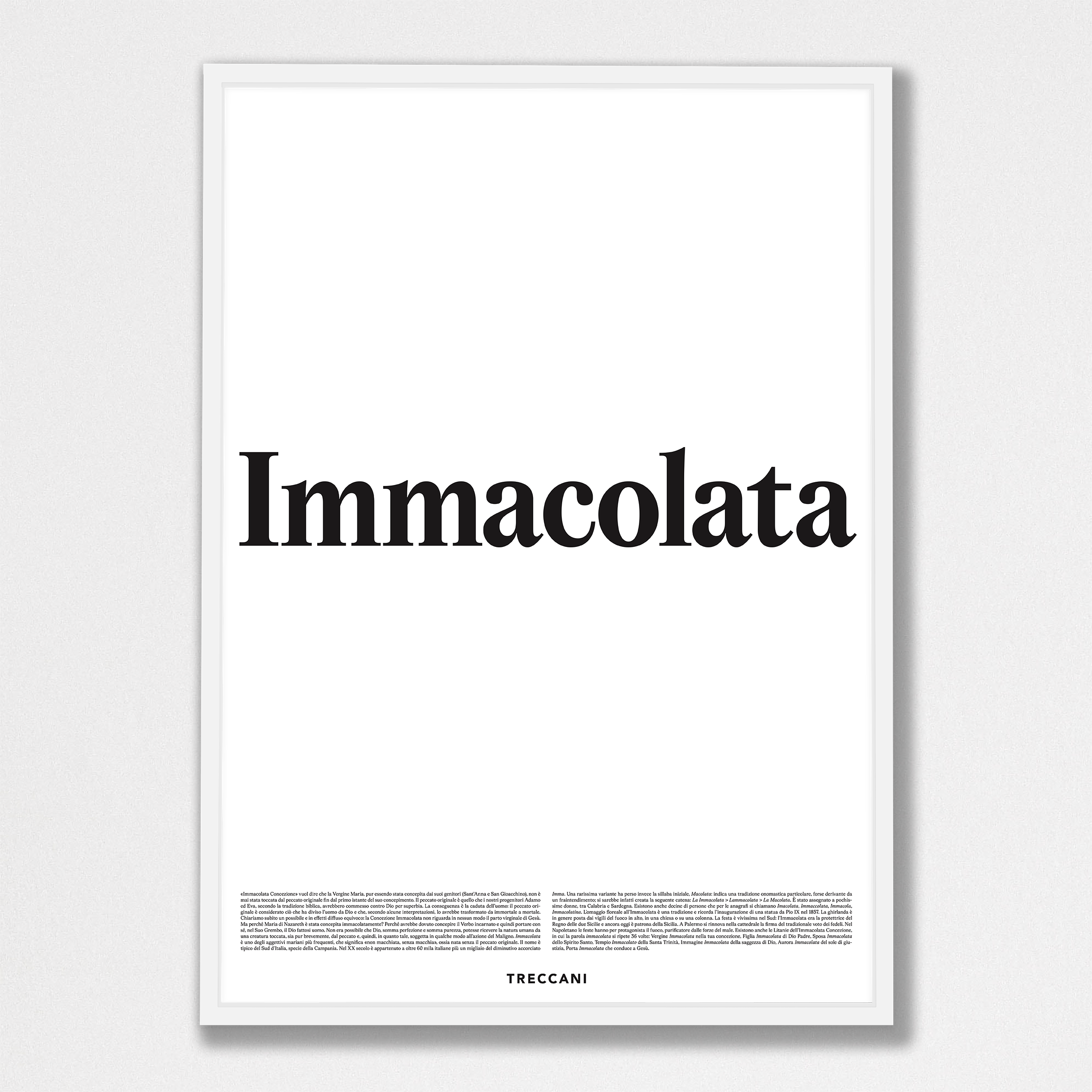 Immacolata 50x70 bianco Poster - Immacolata - immagine 1