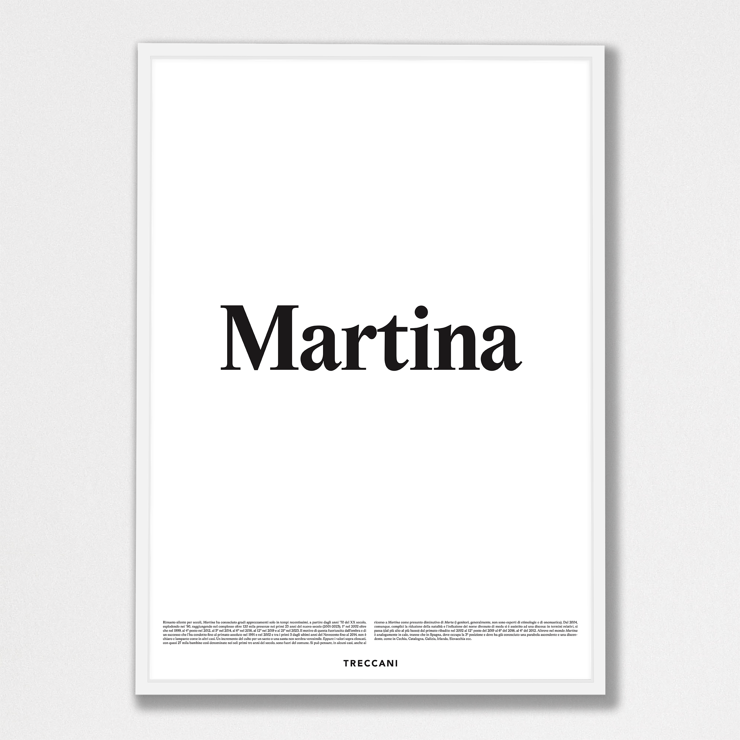 Martina 50x70 bianco Poster - Martina - immagine 1