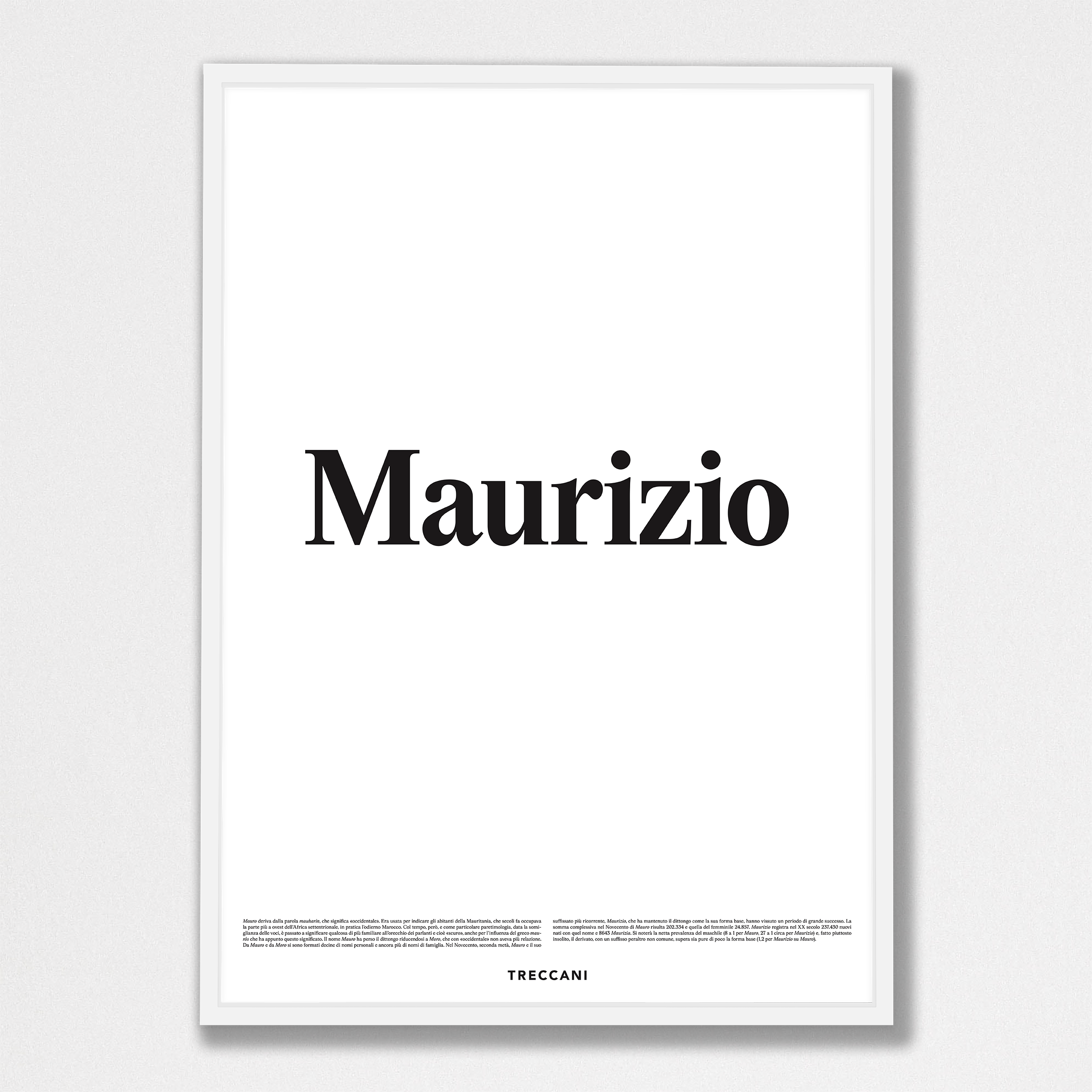 Maurizio 50x70 bianco Poster - Maurizio - immagine 1