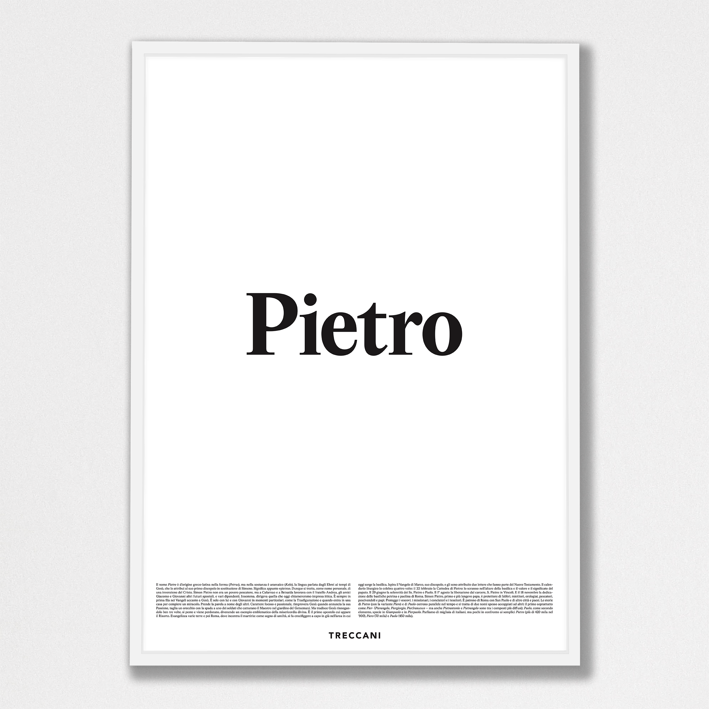 Pietro 50x70 bianco Poster - Pietro - immagine 1