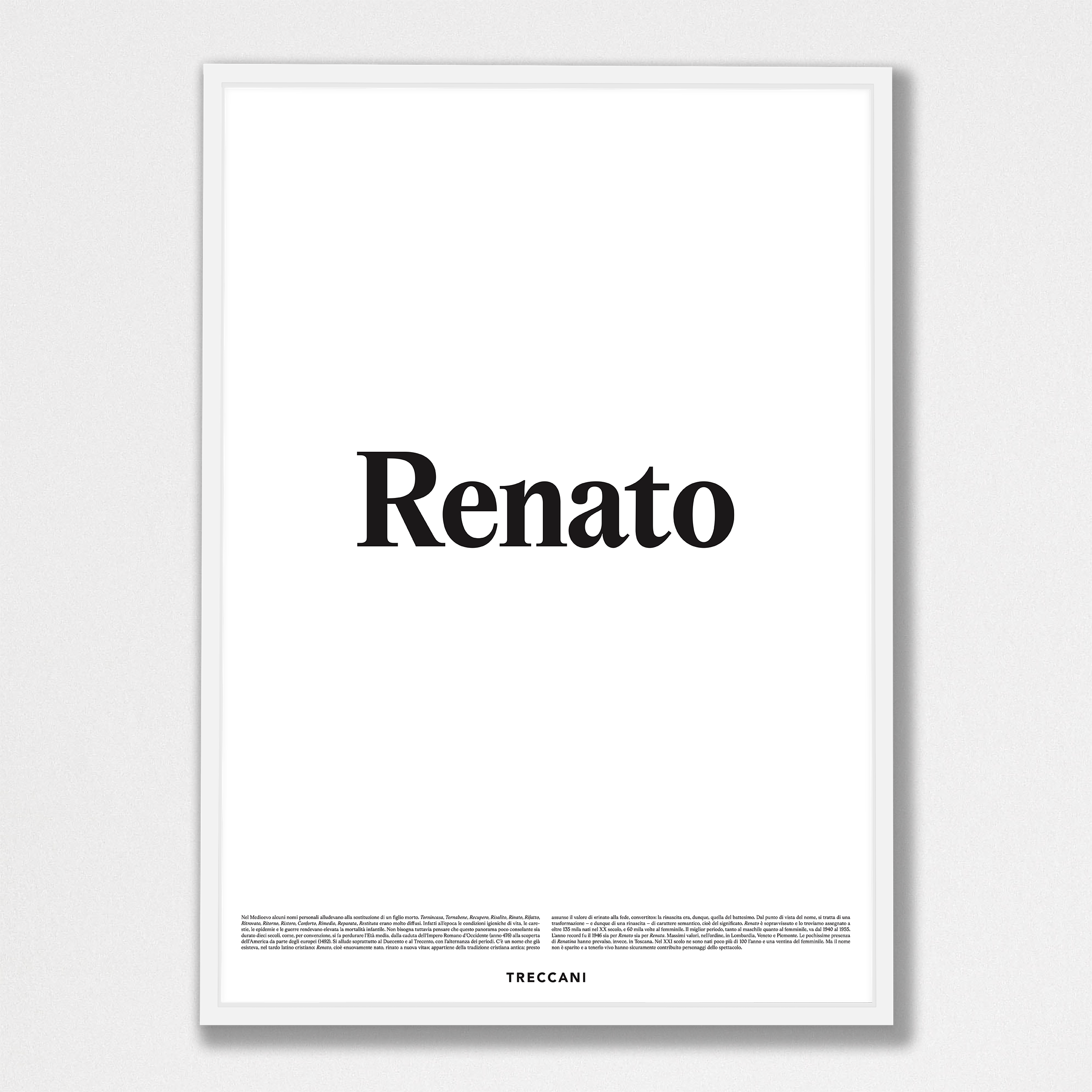 Renato 50x70 bianco Poster - Renato - immagine 1