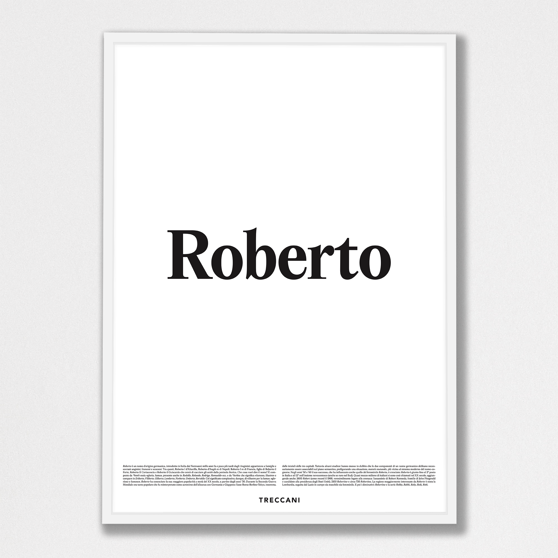 Roberto 50x70 bianco Poster - Roberto - immagine 1