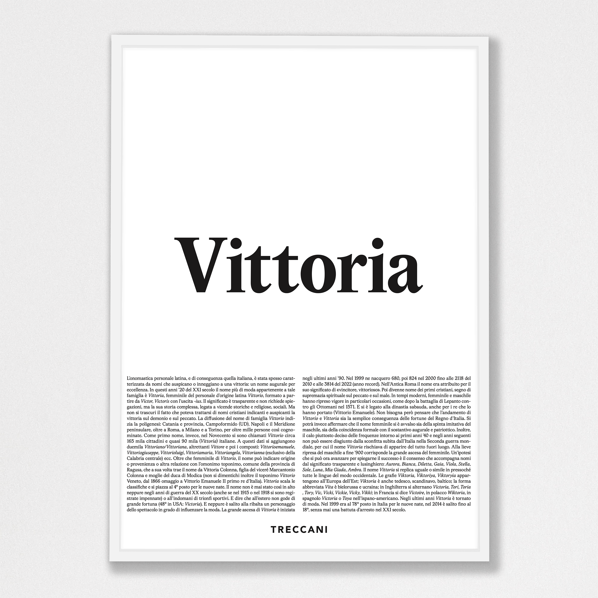 Vittoria 50x70 bianco Poster - Vittoria - immagine 1