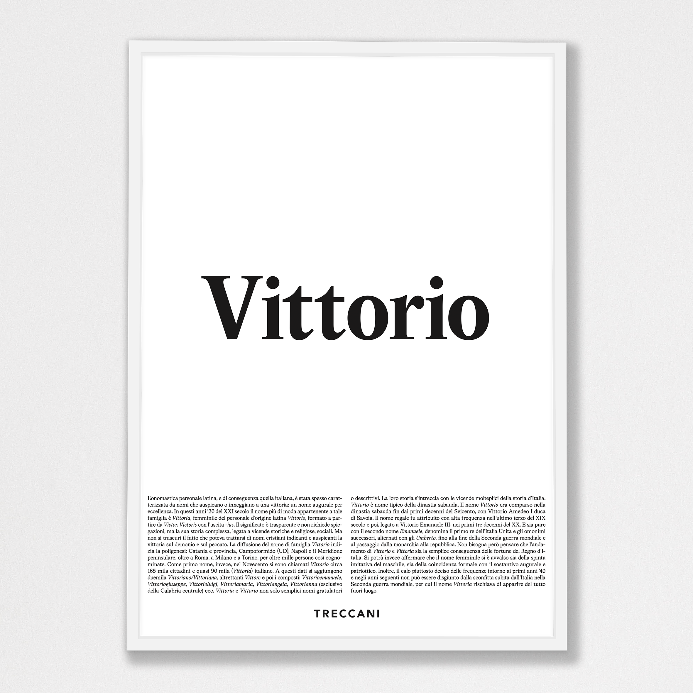 Vittorio 50x70 bianco Poster - Vittorio - immagine 1