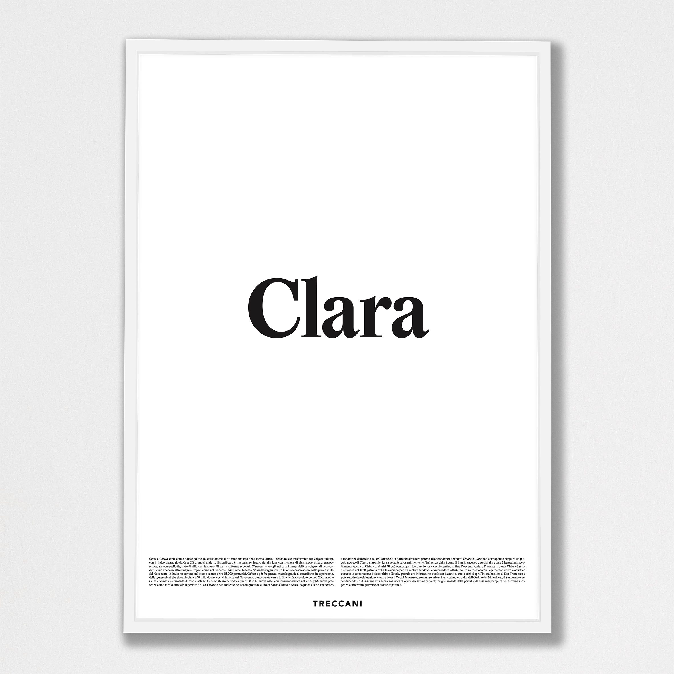 Clara 50x70 bianco Poster - Clara - immagine 1