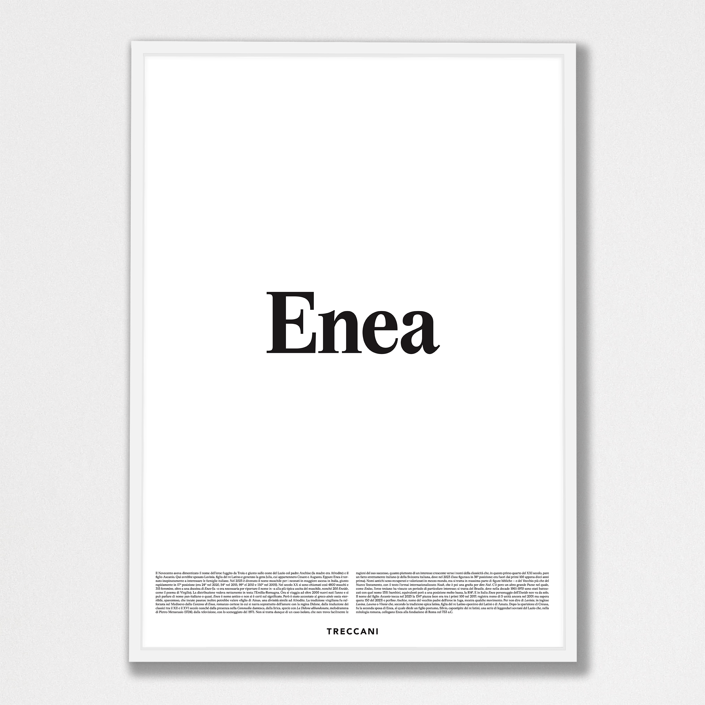 Enea 50x70 bianco Poster - Enea - immagine 1
