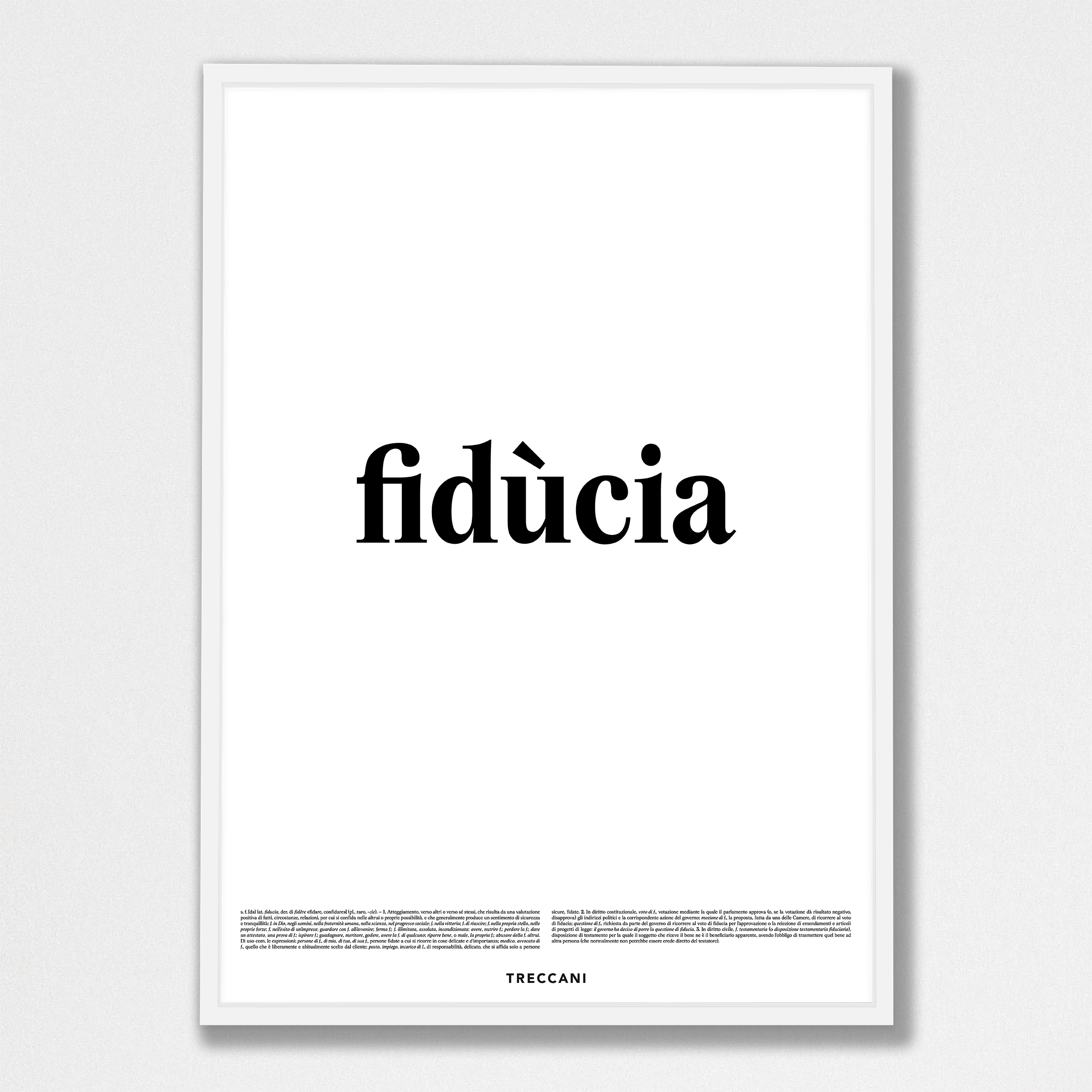 Fiducia 50x70 bianco Poster - Fiducia - immagine 1