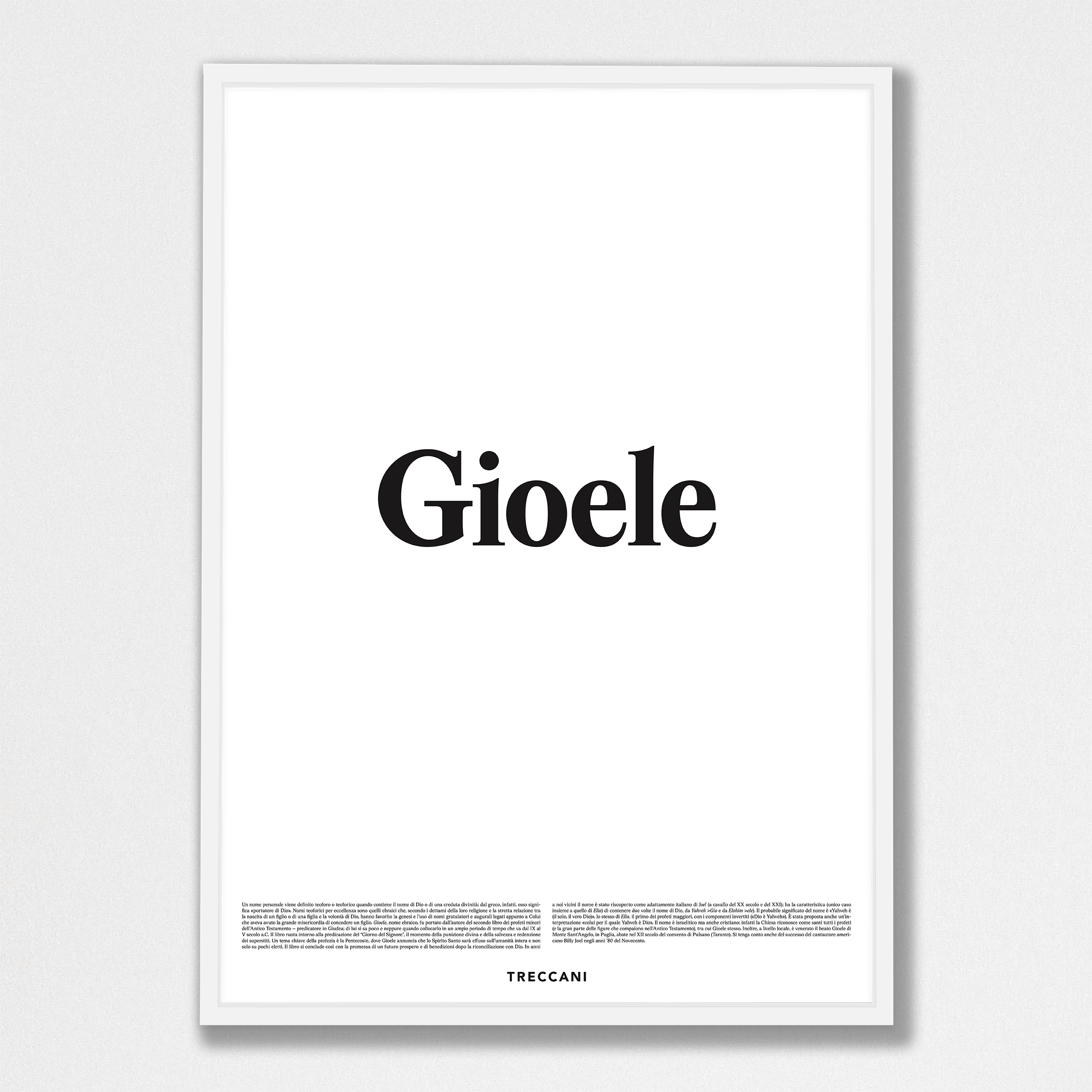 Gioele 50x70 bianco Poster - Gioele - immagine 1