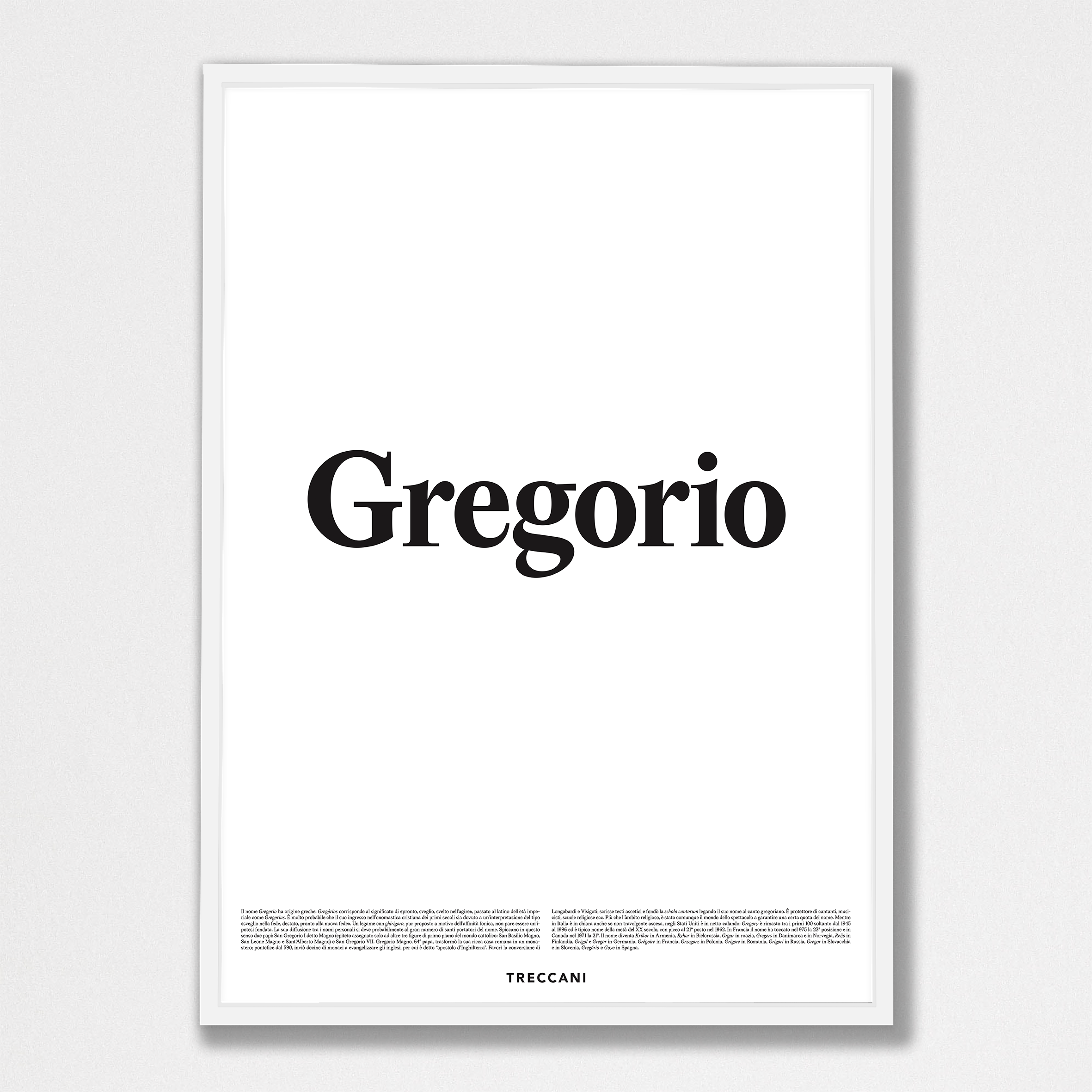 Gregorio 50x70 bianco Poster - Gregorio - immagine 1