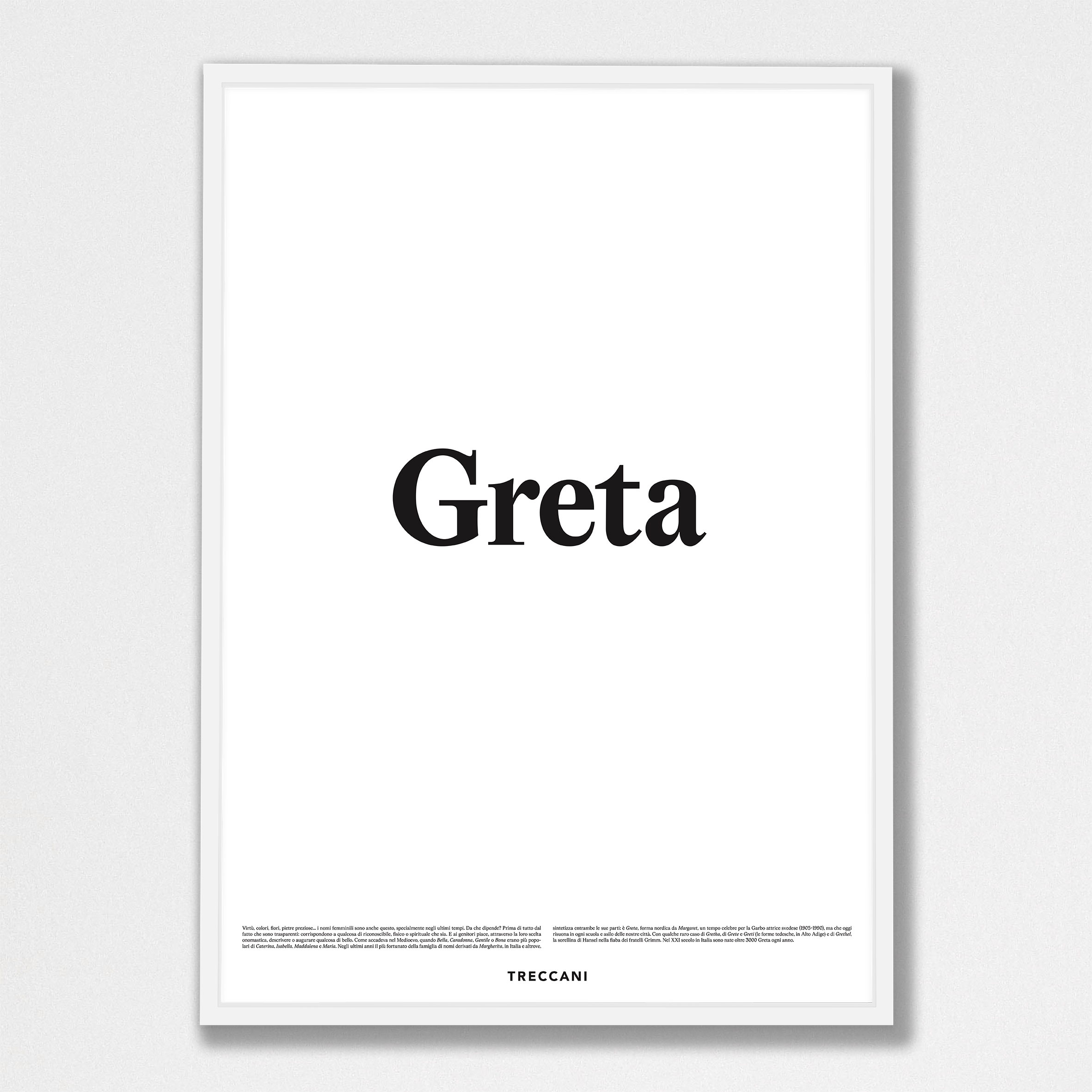 Greta 50x70 bianco Poster - Greta - immagine 1