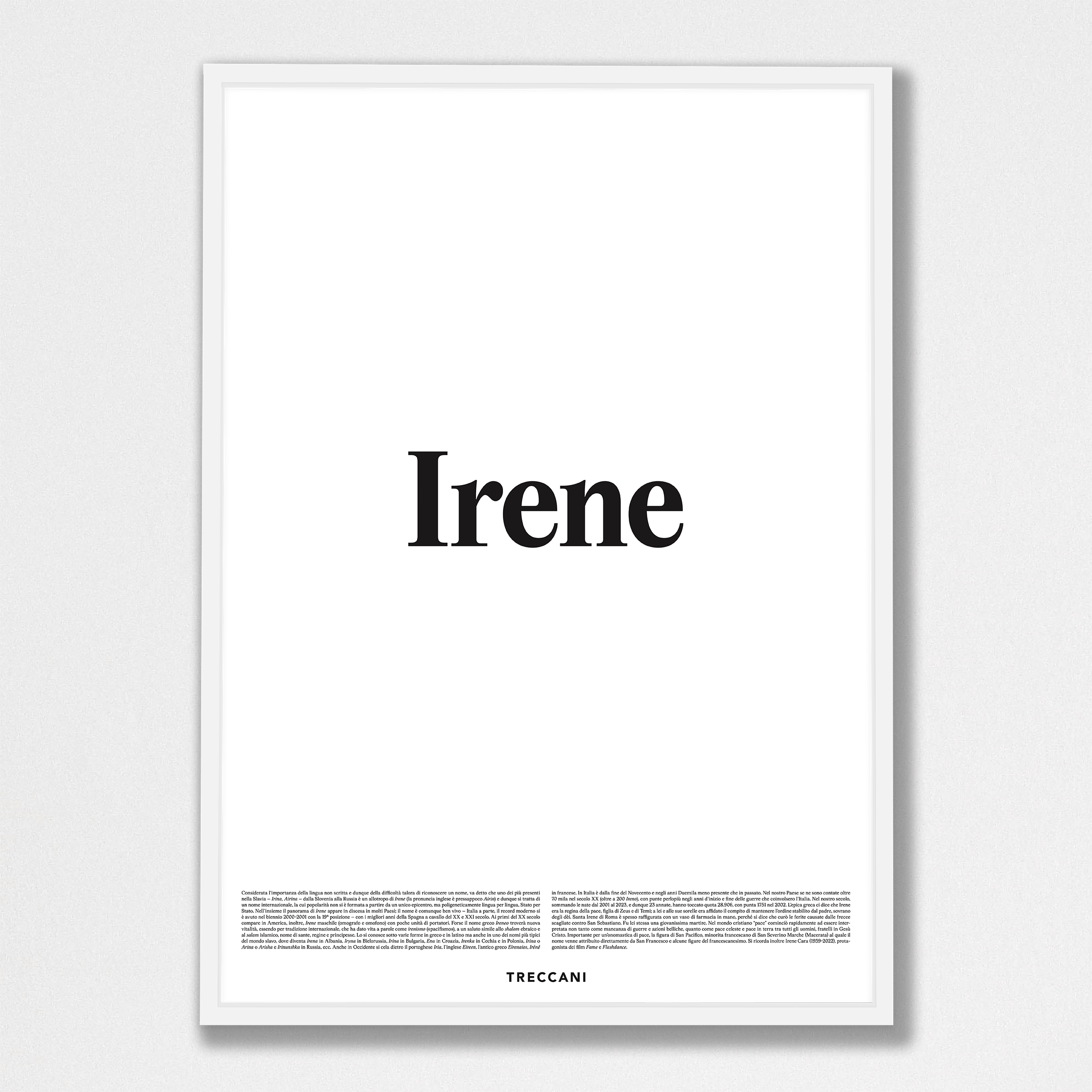 Irene 50x70 bianco Poster - Irene - immagine 1