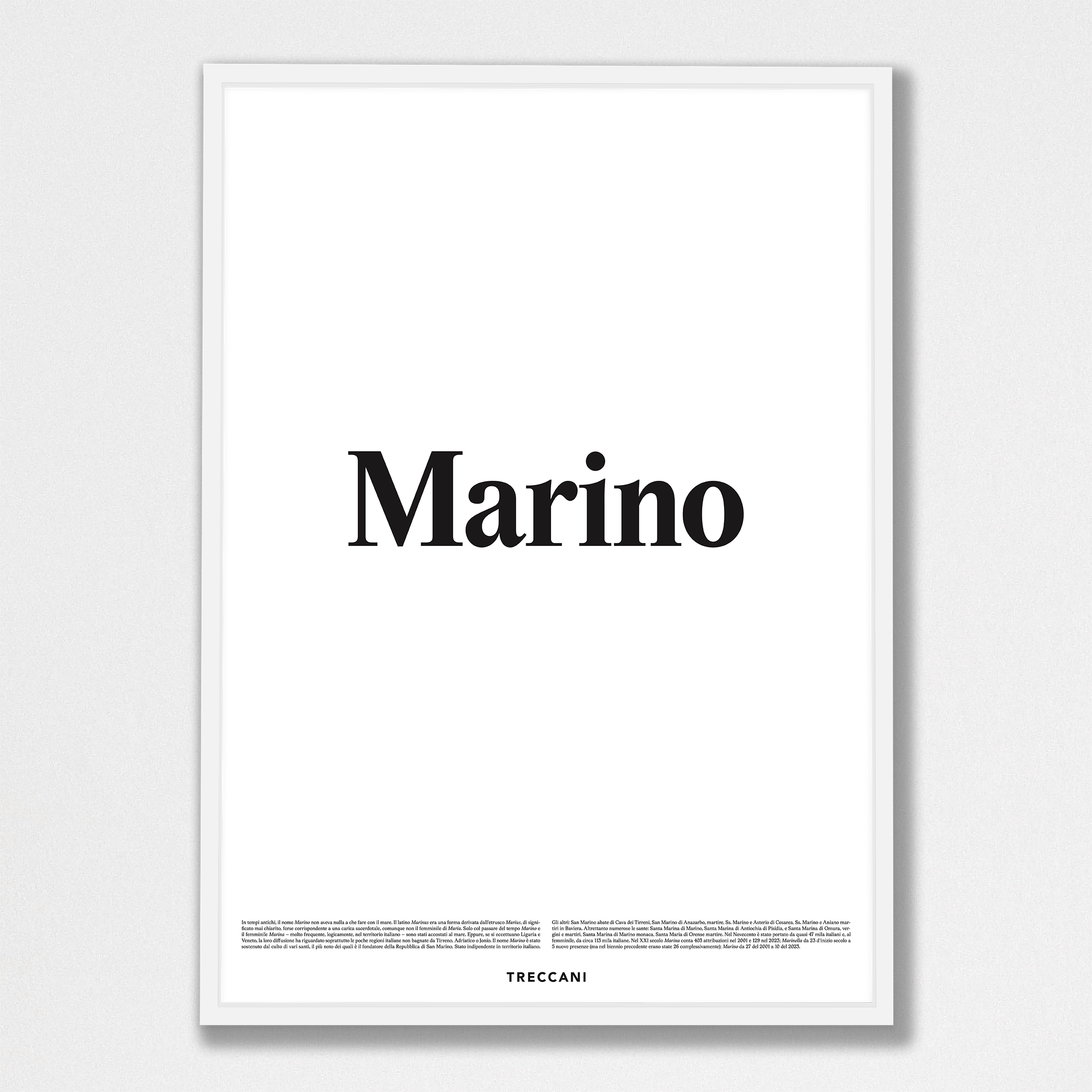 Marino 50x70 bianco Poster - Marino - immagine 1