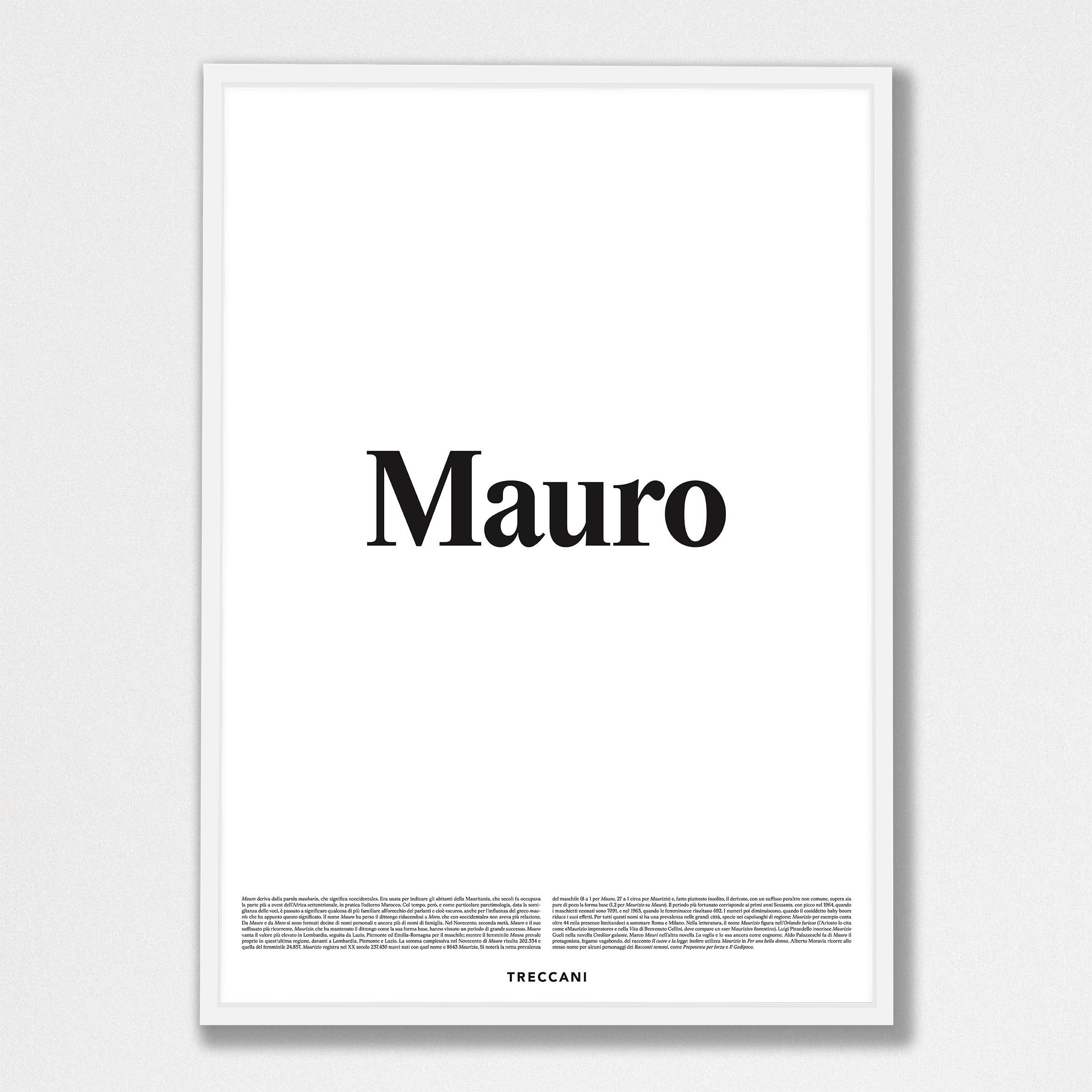 Mauro 50x70 bianco Poster - Mauro - immagine 1