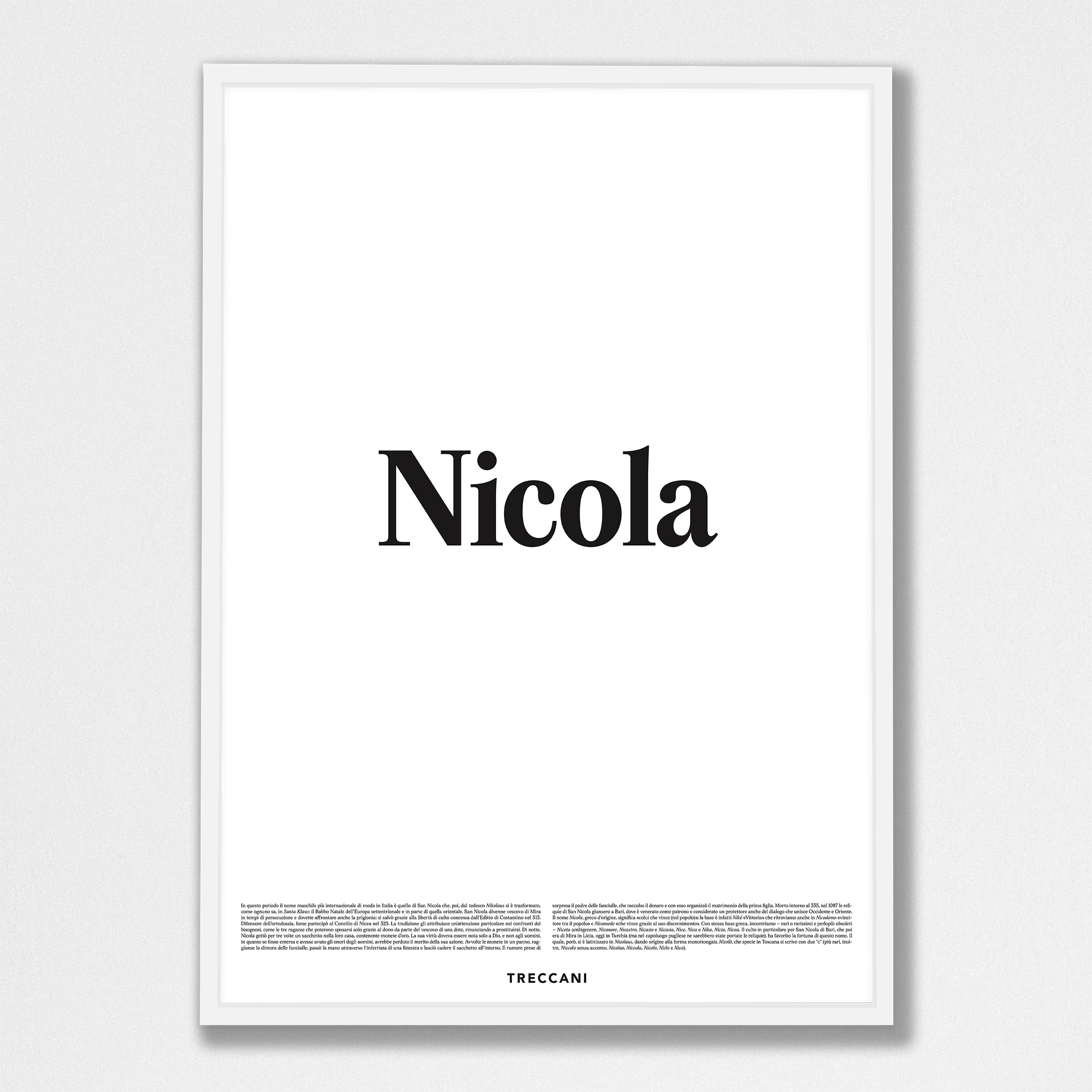 Nicola 50x70 bianco Poster - Nicola - immagine 1