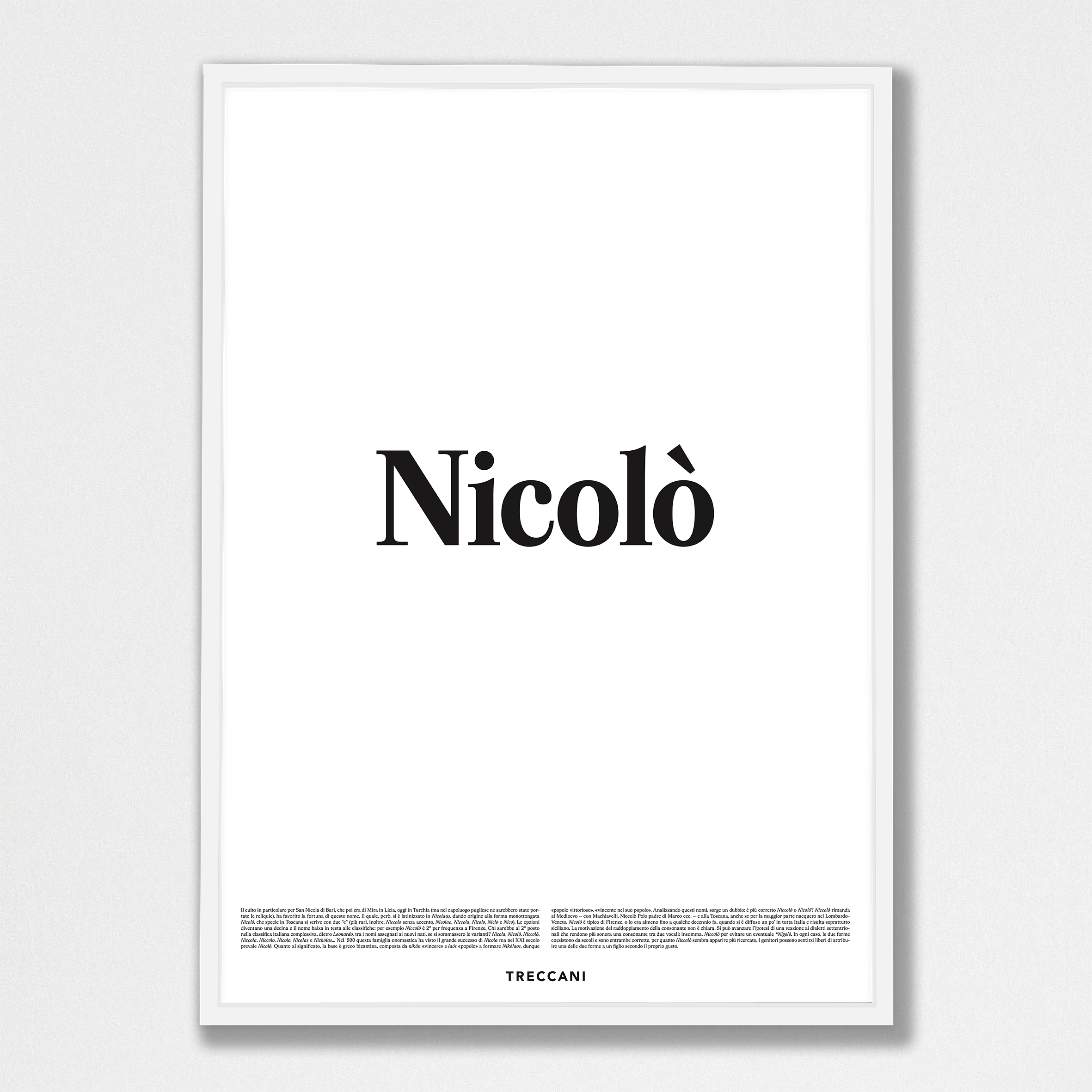 Nicolò 50x70 bianco Poster - Nicolò - immagine 1