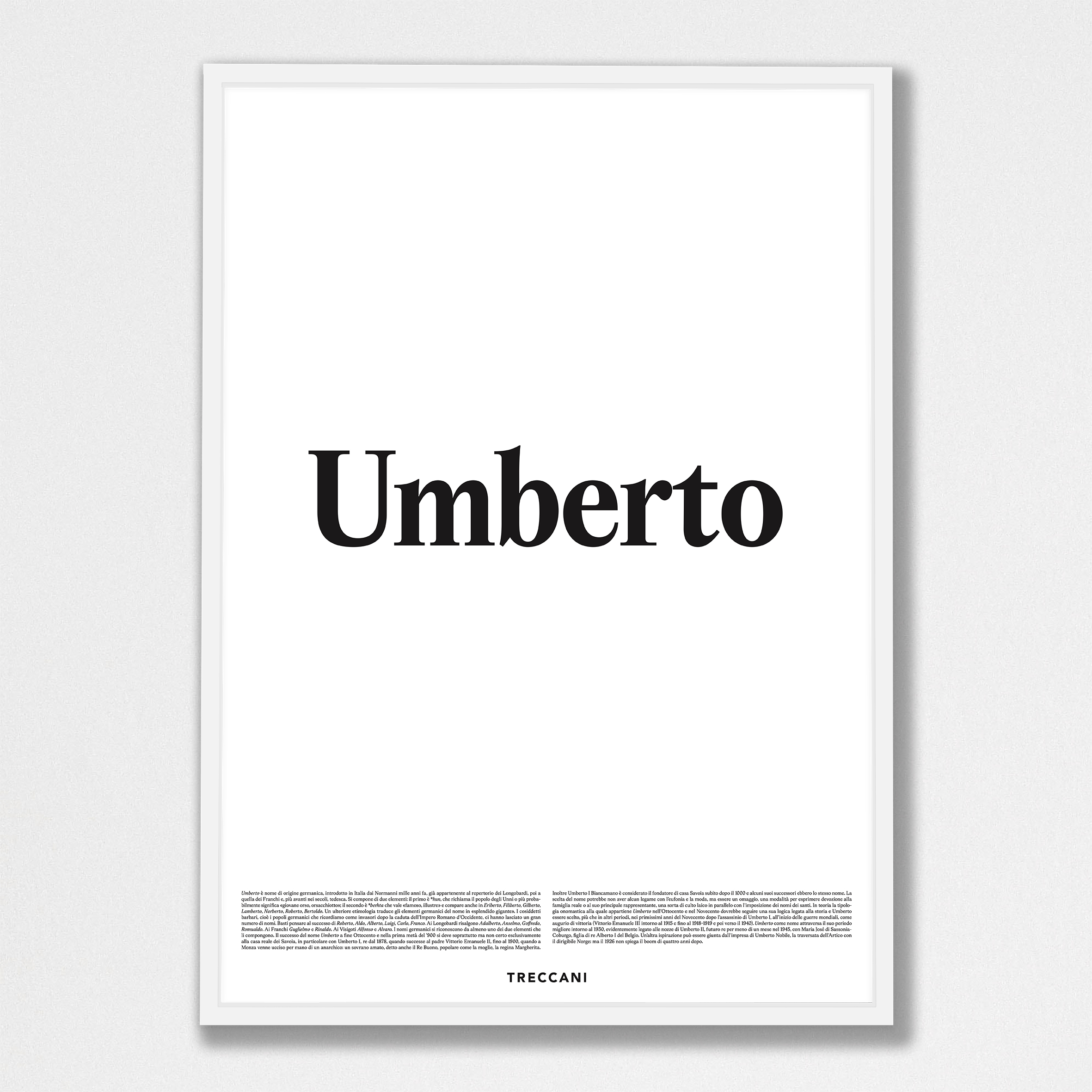 UMBERTO 50X70 BIANCO Poster - Umberto - immagine 1